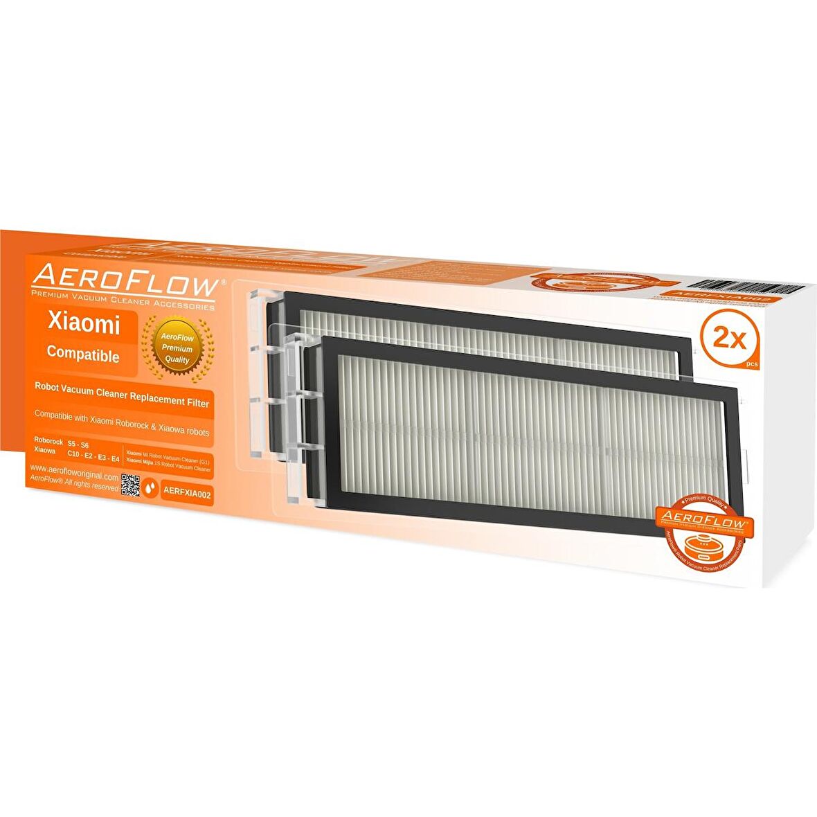 Srfn Ticaret Xiaomi Uyumlu Roborock S5-S6-C10-E2-E3-E4 Hepa Filtre 2'Li Paket