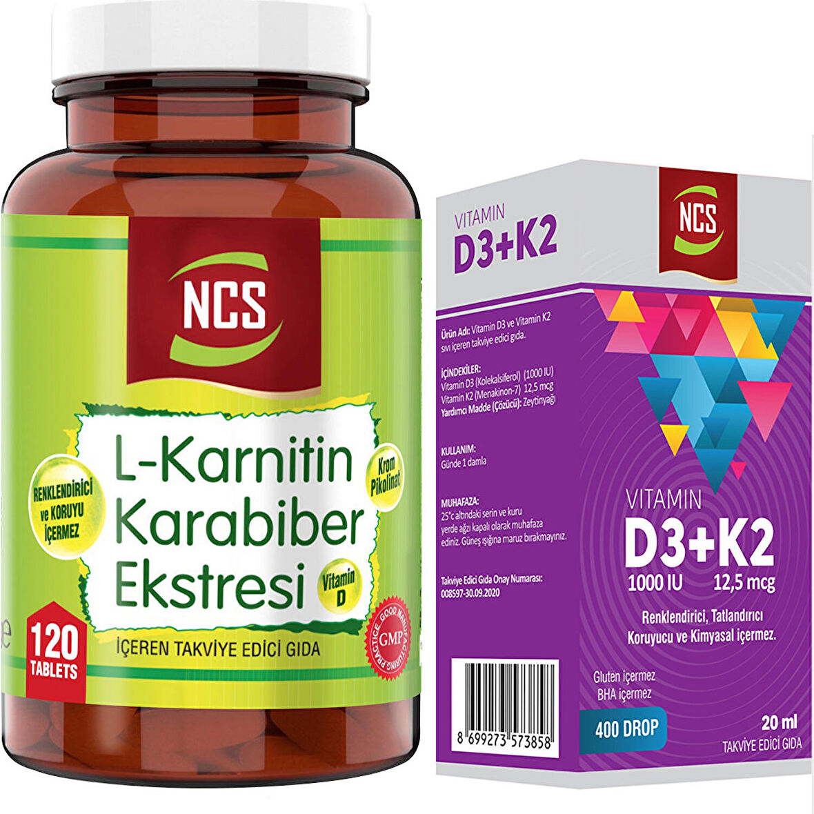 Karabiber Extreli L-Carnitine 120 Tablet+Vitamin D3 K2 20 ml