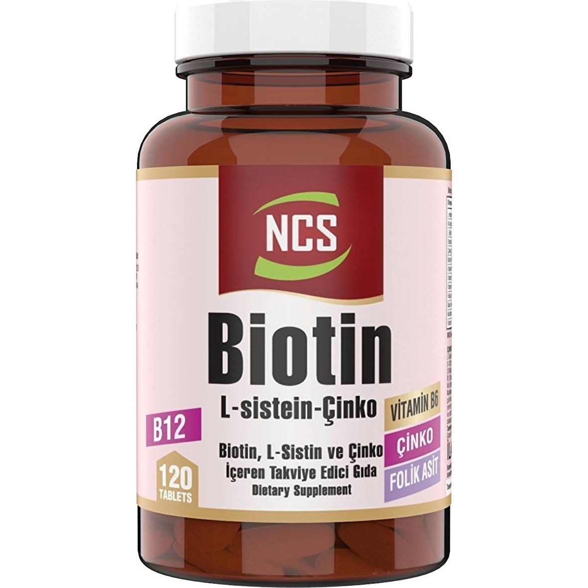 Biotin L Sistein Çinko Vitamin B12 120 Tablet