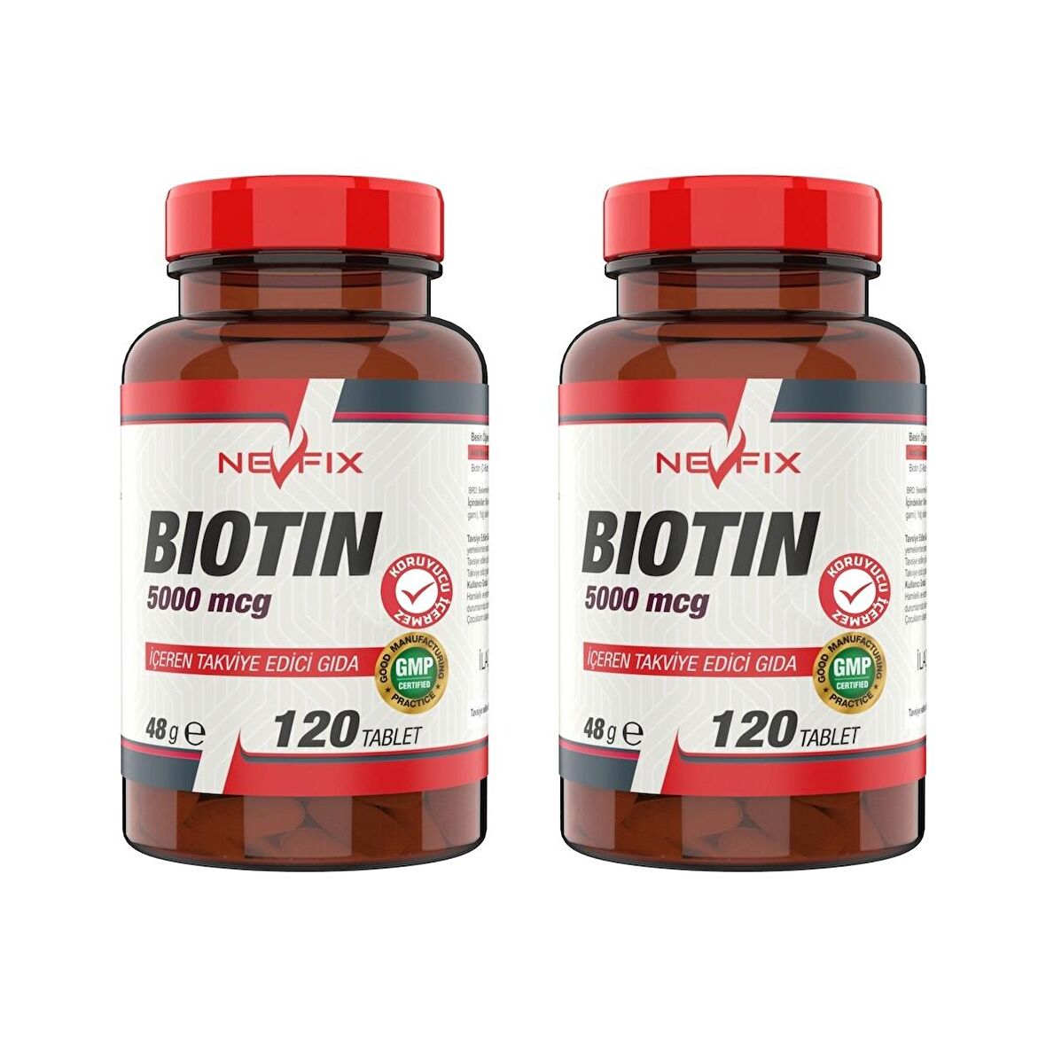 Biotin 5000 Mcg (2 Kutu) 120 Tablet