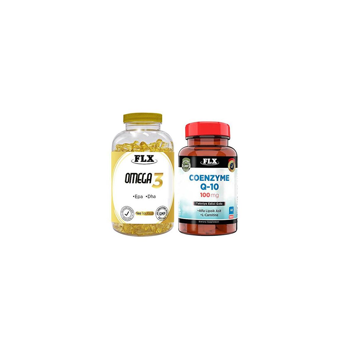 Flx Omega 3 180 Softgel   Flx Coenzyme Q10 60 Tablet