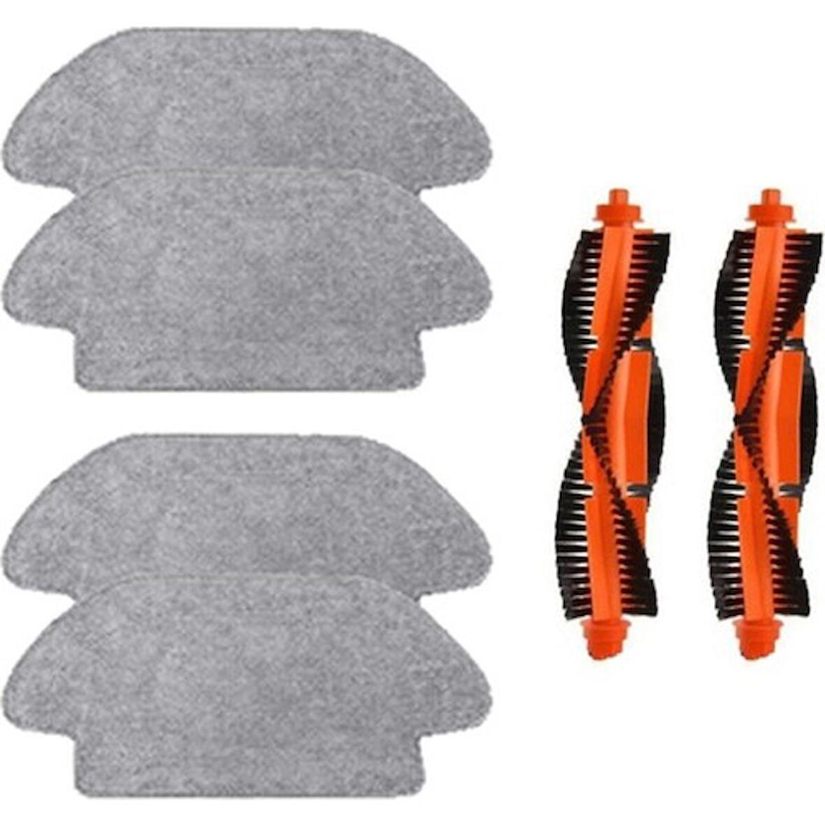 Dijitaldepodan Xiaomi Mi Robot Vacuum Mop Pro Set 2ADET Fiber Mop Bezi 2 Adet Ana Fırça