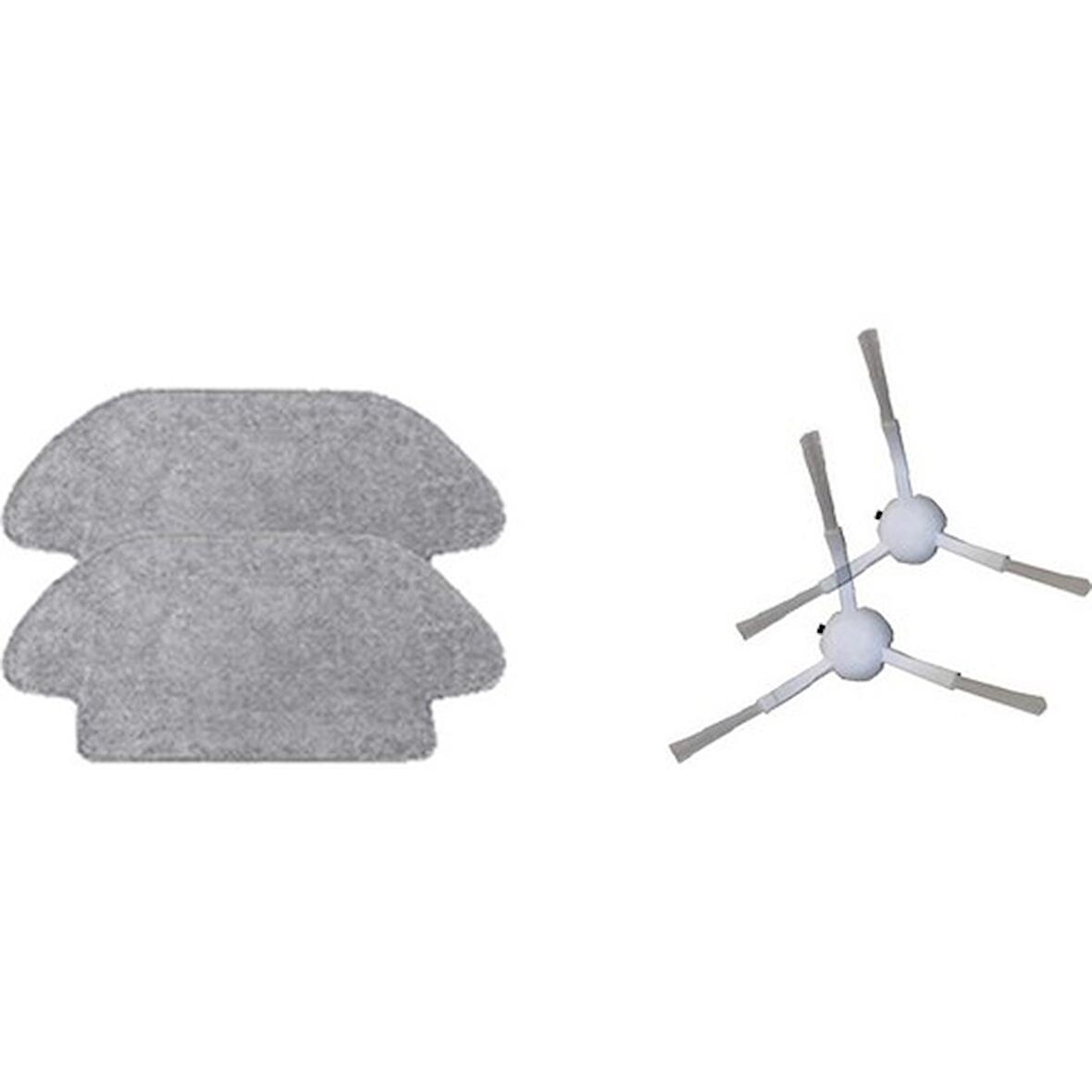 Dijitaldepodan Xiaomi Mi Robot Vacuum Mop Pro Set 2 Adet Fiber Mop Bezi 2 Adet Yan Fırça