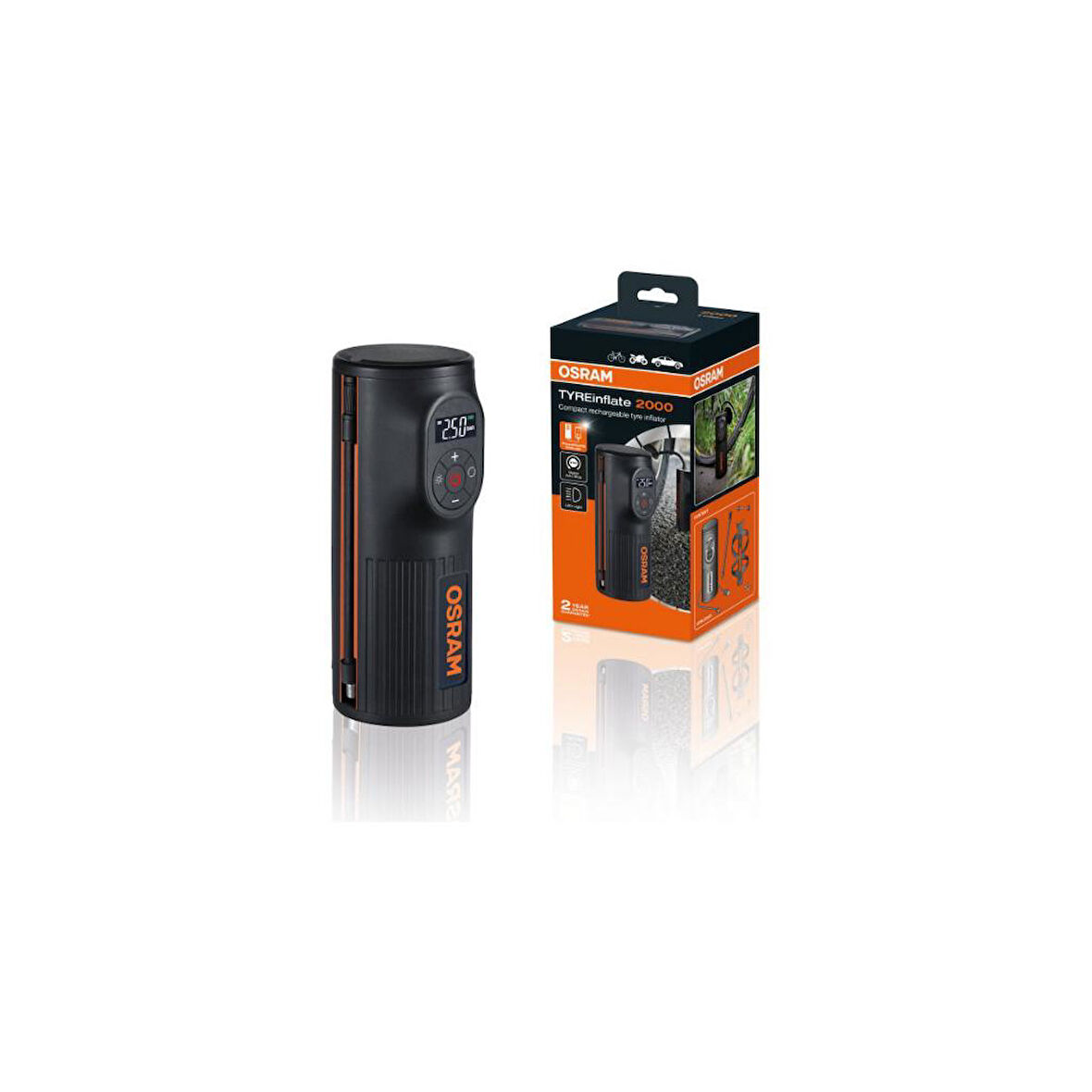 Osram Lastik Şişirme Kompresörü Şarjlı Tyreinflate 2000 OTIR2000