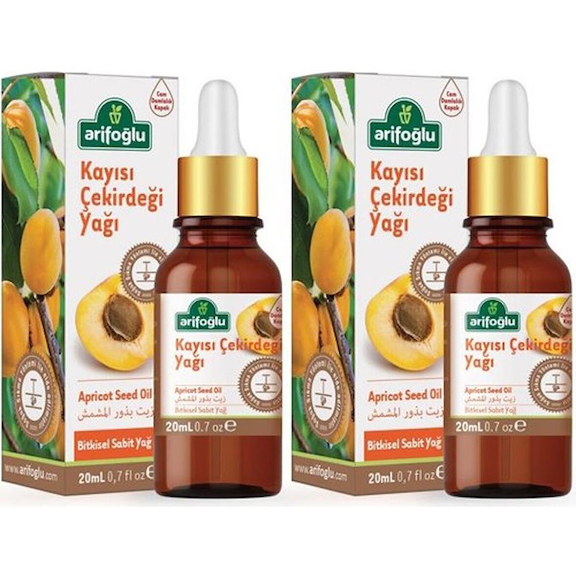 Arifoğlu Kayısı Çekirdeği Yağı 20 ml 2 'li Set