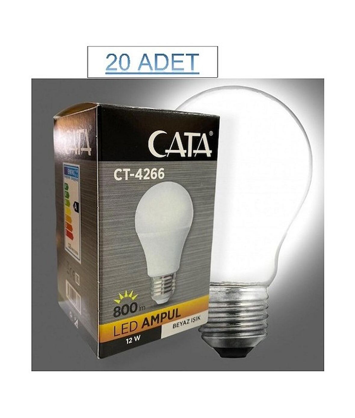 Cata 20 Adet 12W LED Ampul Beyaz