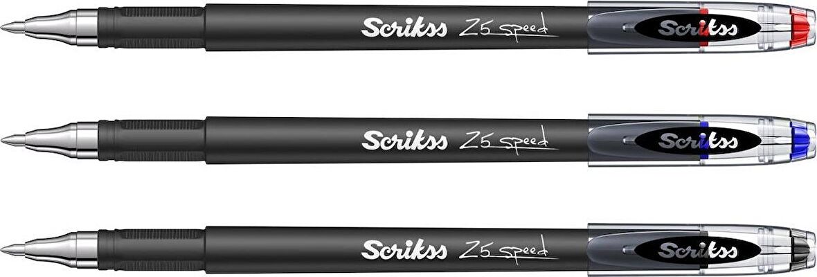 Scrikss Speed Gel Tükenmez Kalem 0.5 3 Lü Set(Siyah-Mavi-Kırmızı)