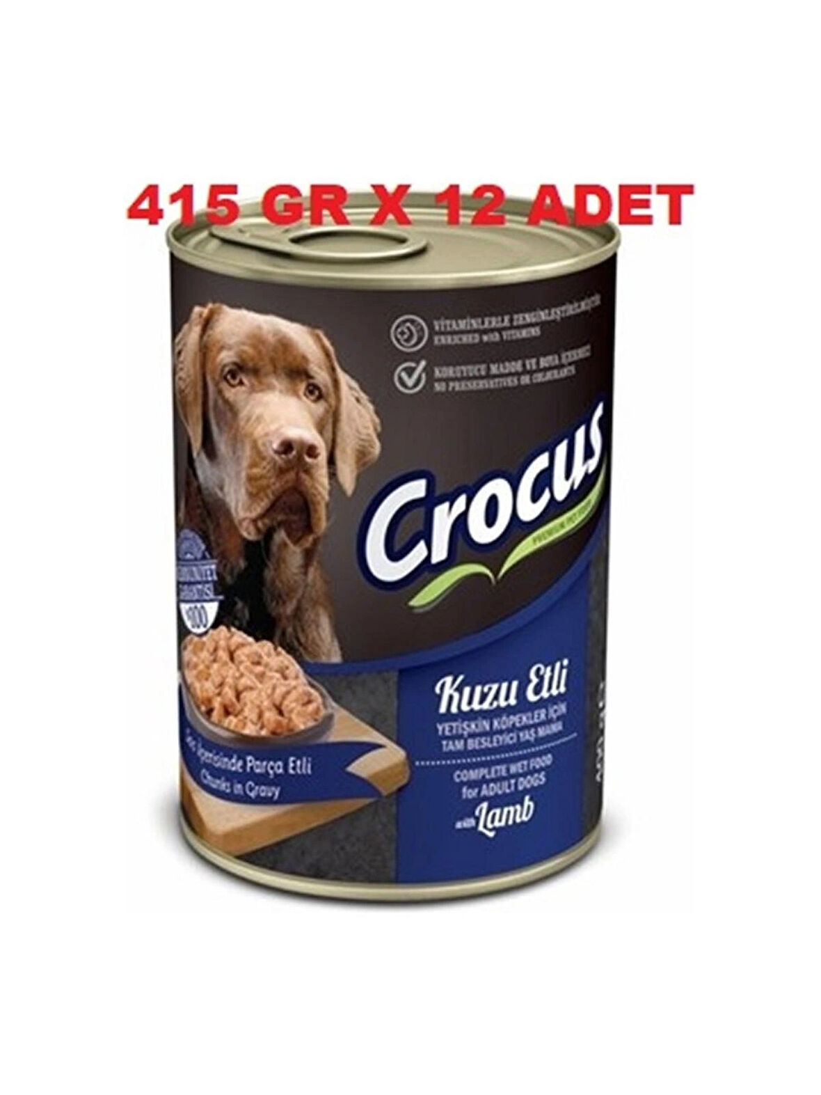 Yetişkin Köpek Kuzu Etli Yaş Mama 400GR x 12