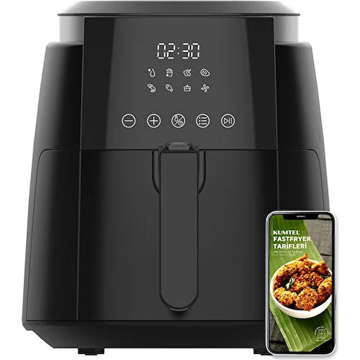 Kumtel Digital Fastfryer 5,5 L Haf-02(Yağsız Fritöz Airfryer)