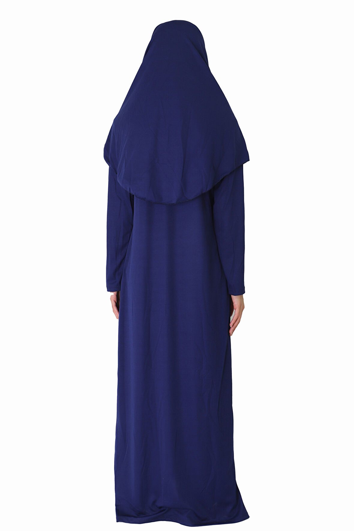 AÇIK LACİVERT FERMUARLI NAMAZ ELBİSESİ