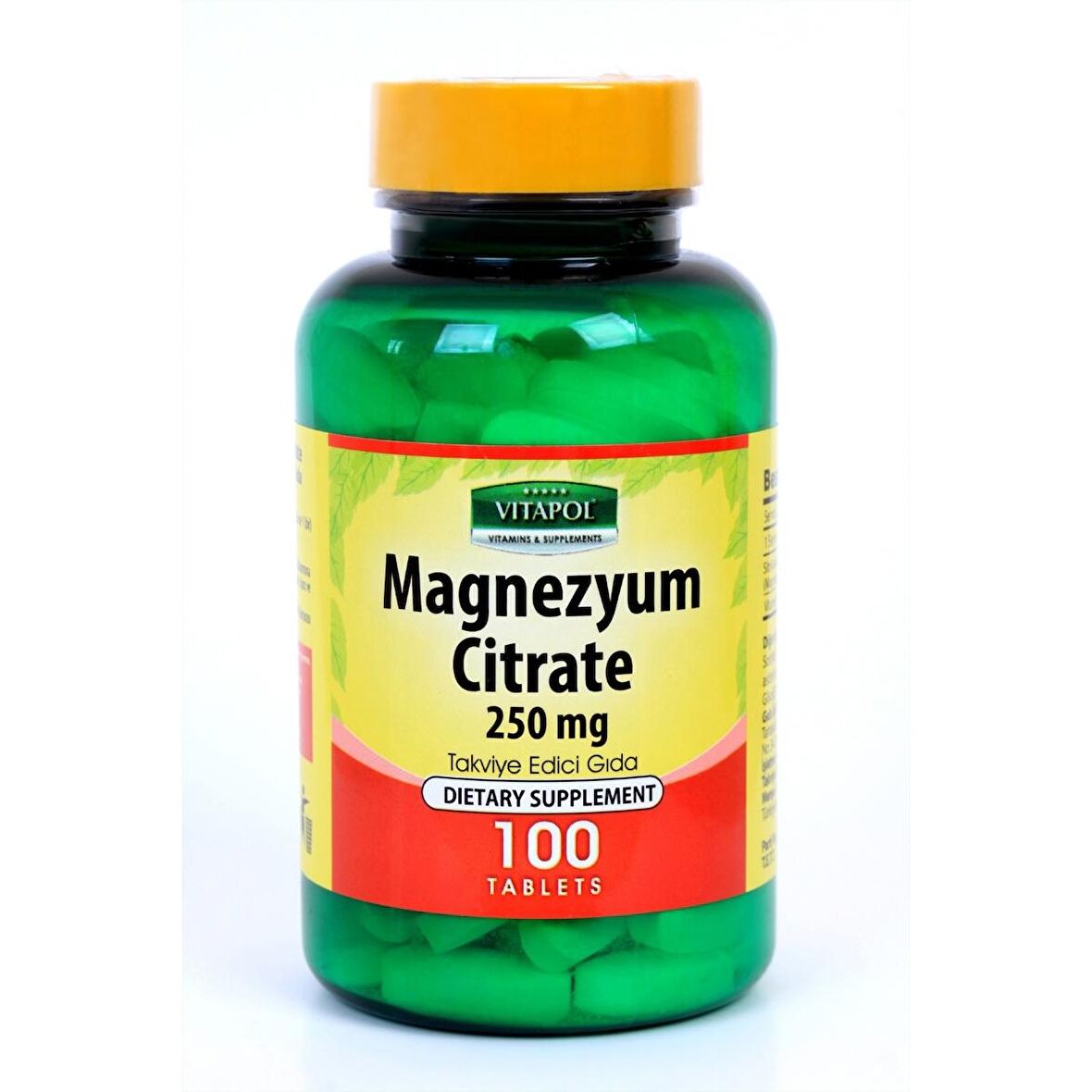 Vitapol Magnezyum Citrate+B6 100 Tablet