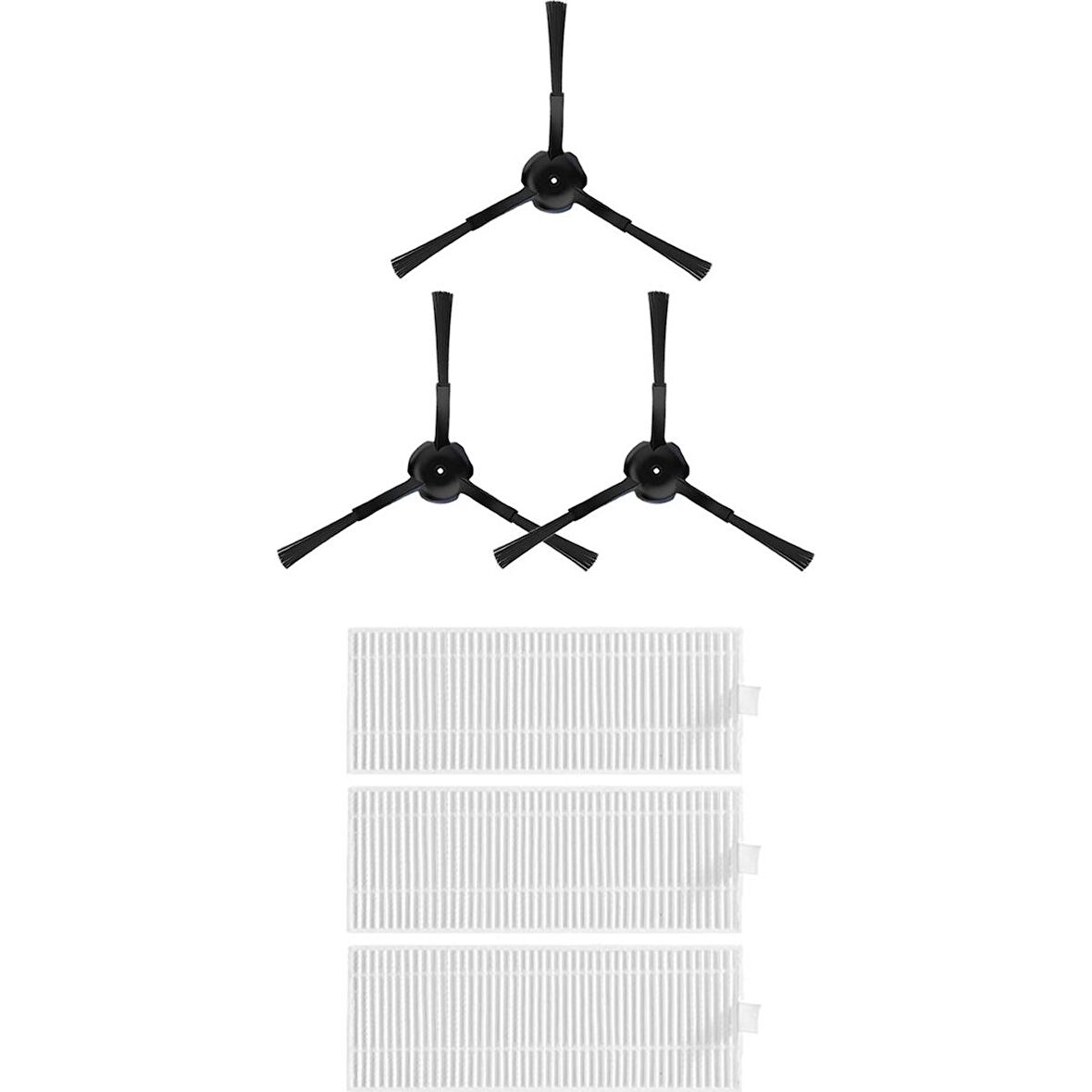 360 Vacuum Mop Cleaner S10 Robot Süpürge 6'lı Yedek Parça Seti - Muadil Ürün