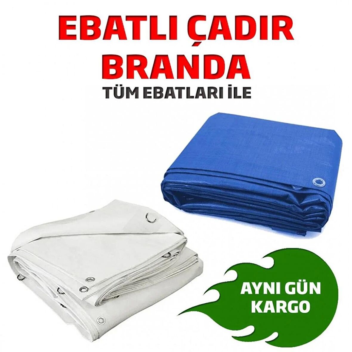 ABK PLASTİK Star Abkplastik Su Kar Geçirmez Ebatlı Branda Çadır 4m x 4m