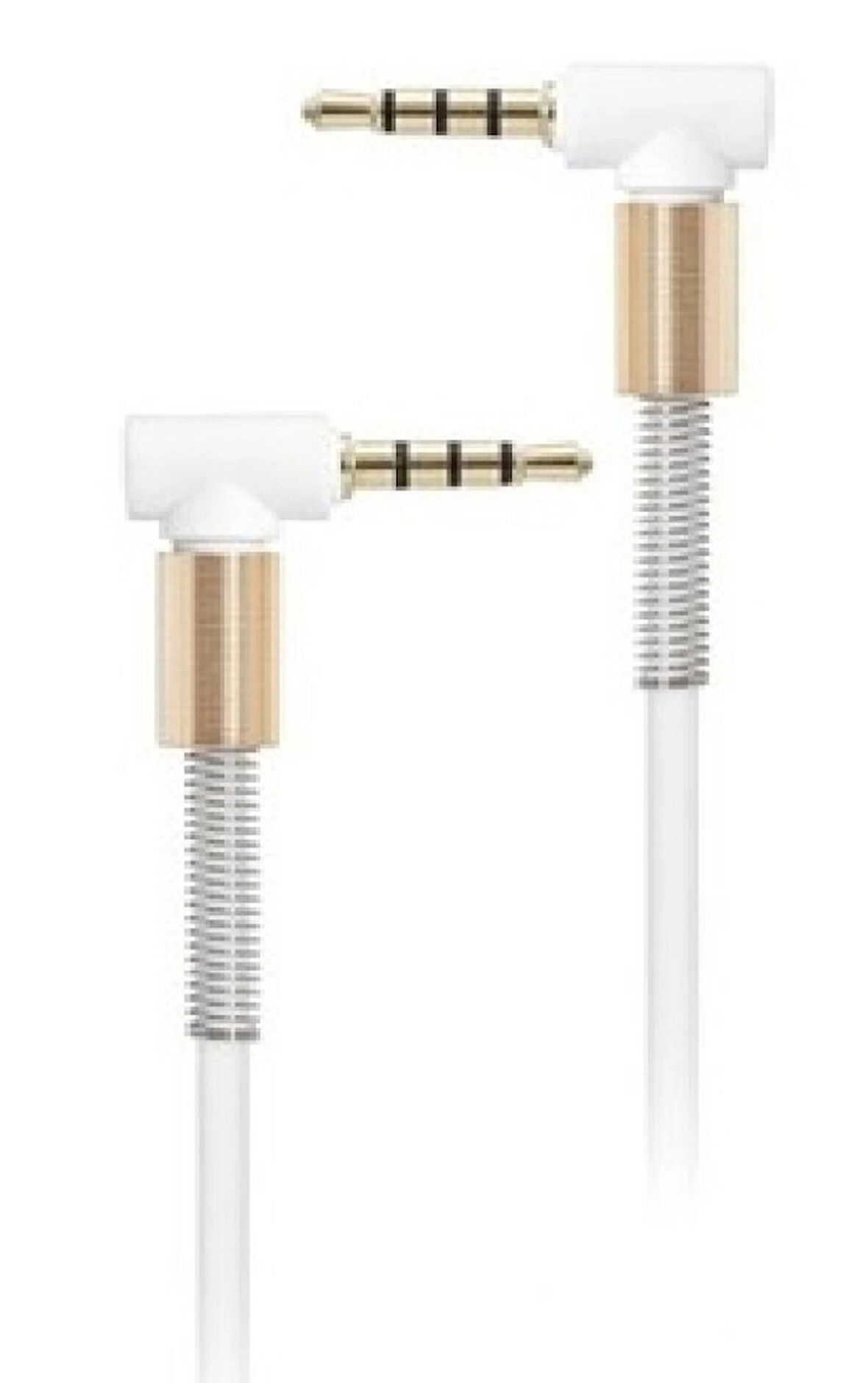 1 Metre 3.5mm Aux Kablo L Spiral Ses Aktarım Kablosu 90 Derece Yaylı 1m Aux Kablo