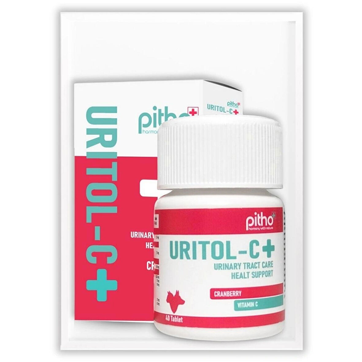 Uritol C | Kedi ve Köpekler İçin İdrar Yolu ve Üriner Sistem Sağlığı Destekleyici 40 Tablet