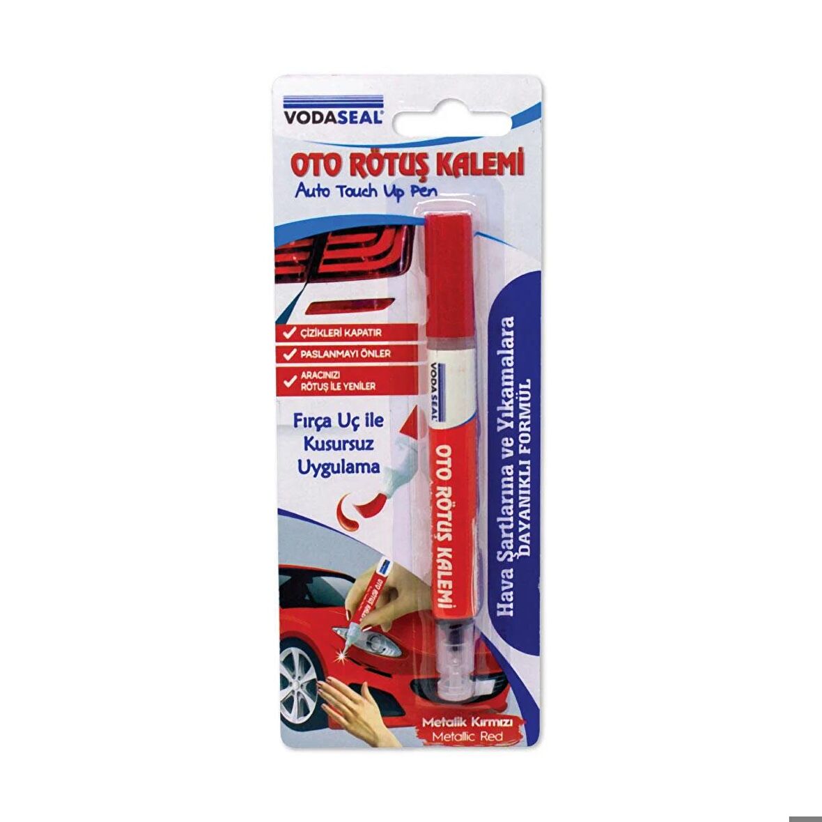 Vodaseal Oto Rötuş Boya Kalemi Çizik Giderici Metalik Kırmızı 5 ML