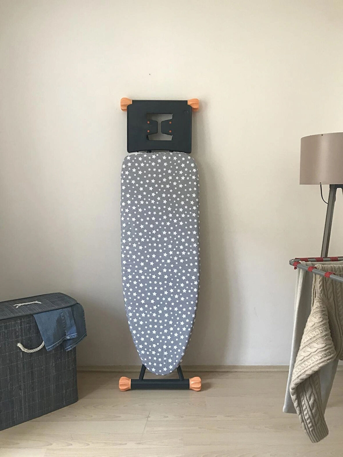 Asev Home Keçeli Ütü Masası Kılıfı 55X140CM Ahter Gri Xxl