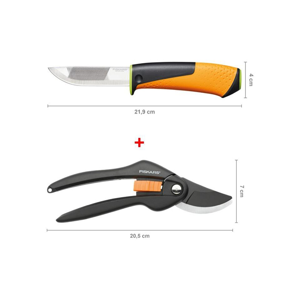 Fiskars 111260-1000567 Budama Makası P26 + Bileyicili Ağır Iş Bıçağı