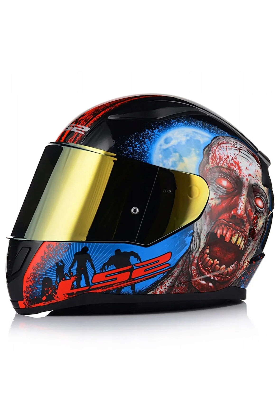 Rapıd 2 Zombıe Fullface Motosiklet Kaskı Gold Camlı