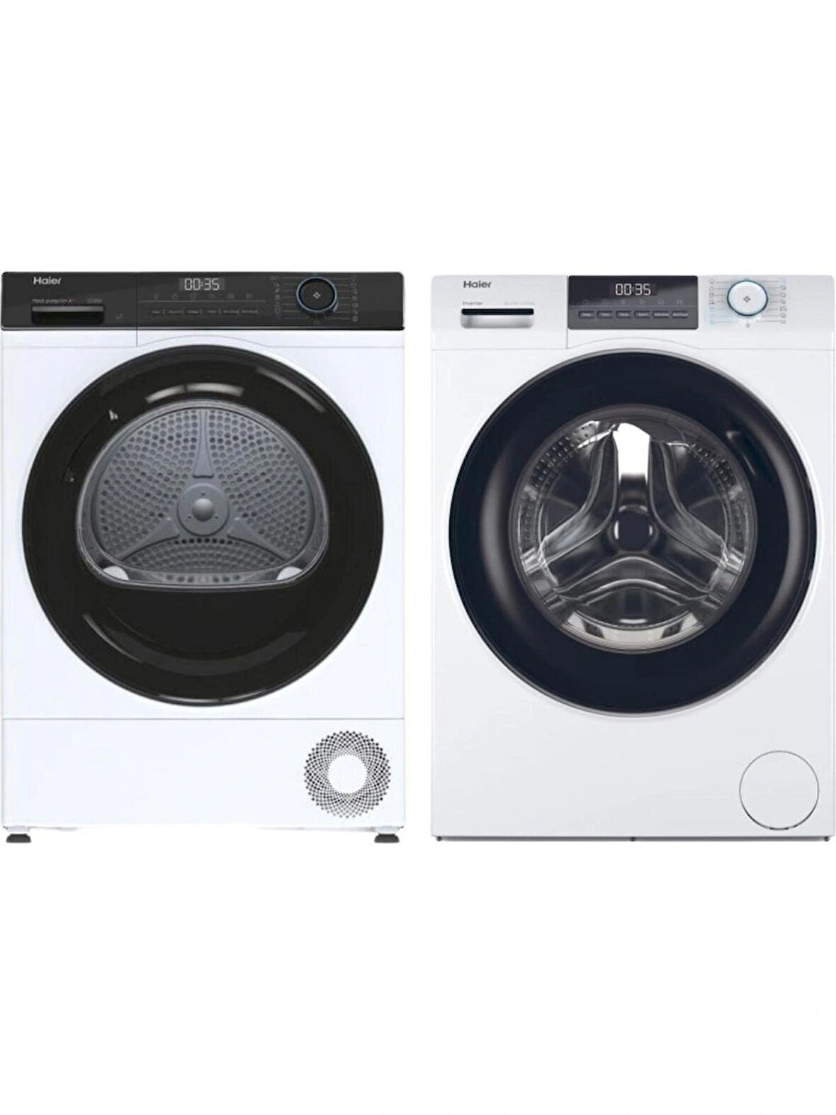 Haier HW100-BP14929A-S Çamaşır MAKINESI-HD100-A2939E-TR 10 kg Wi-Fi + Bluetooth Bağlantılı Isı Pompalı Kurutma Makinesi 10 kg