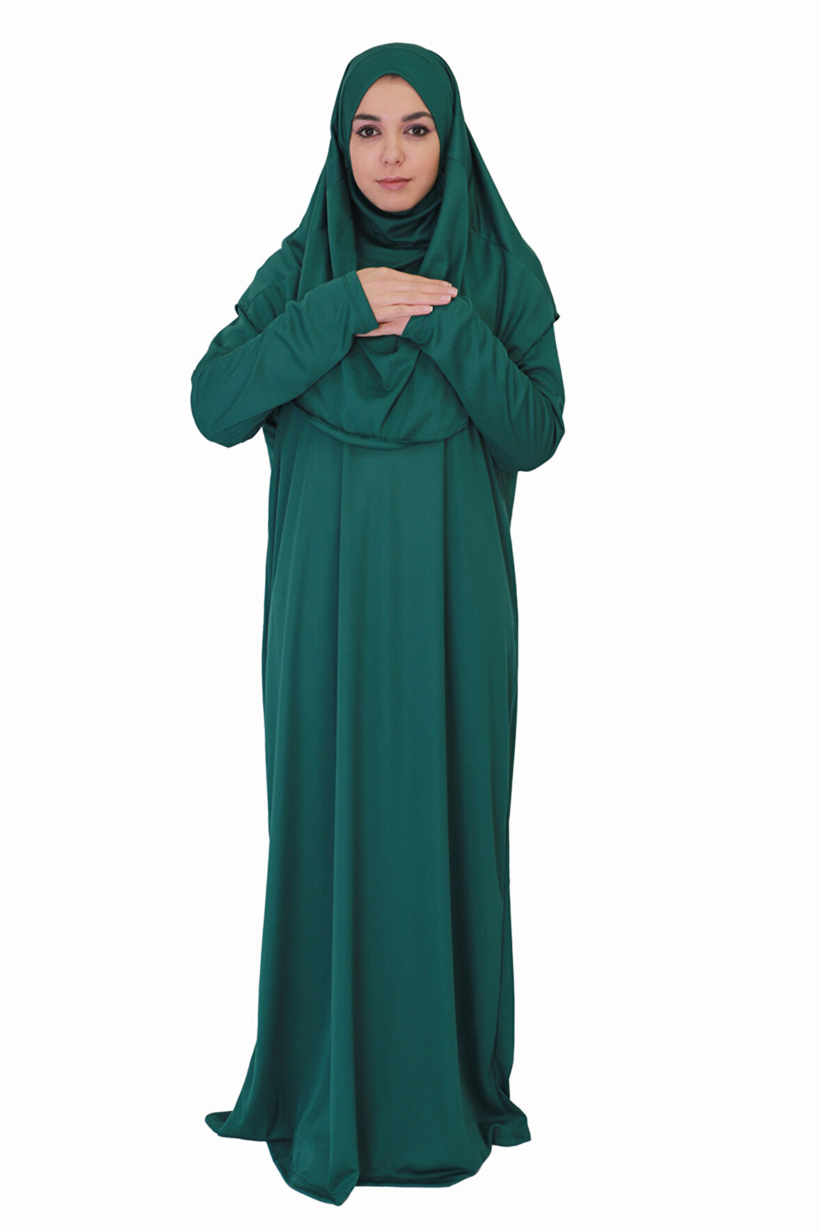 KABE YEŞİLİ FERMUARSIZ NAMAZ ELBİSESİ