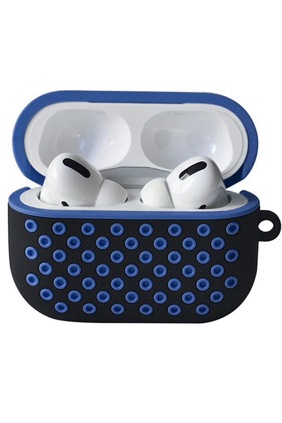 Airpods Pro 2 (2.nesil) Spor Delikli Kılıf - Siyah-Mavi-(5796)