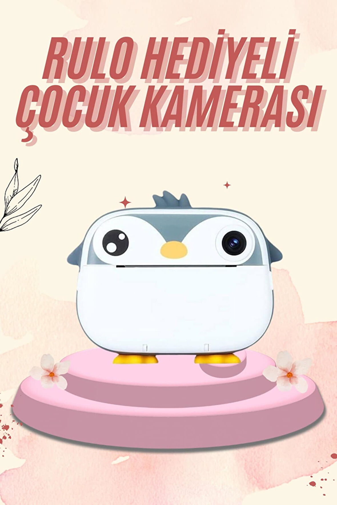 Dijital HD Video Kamera Çocuk Fotoğraf Makinesi  Anlık Termal Rulo