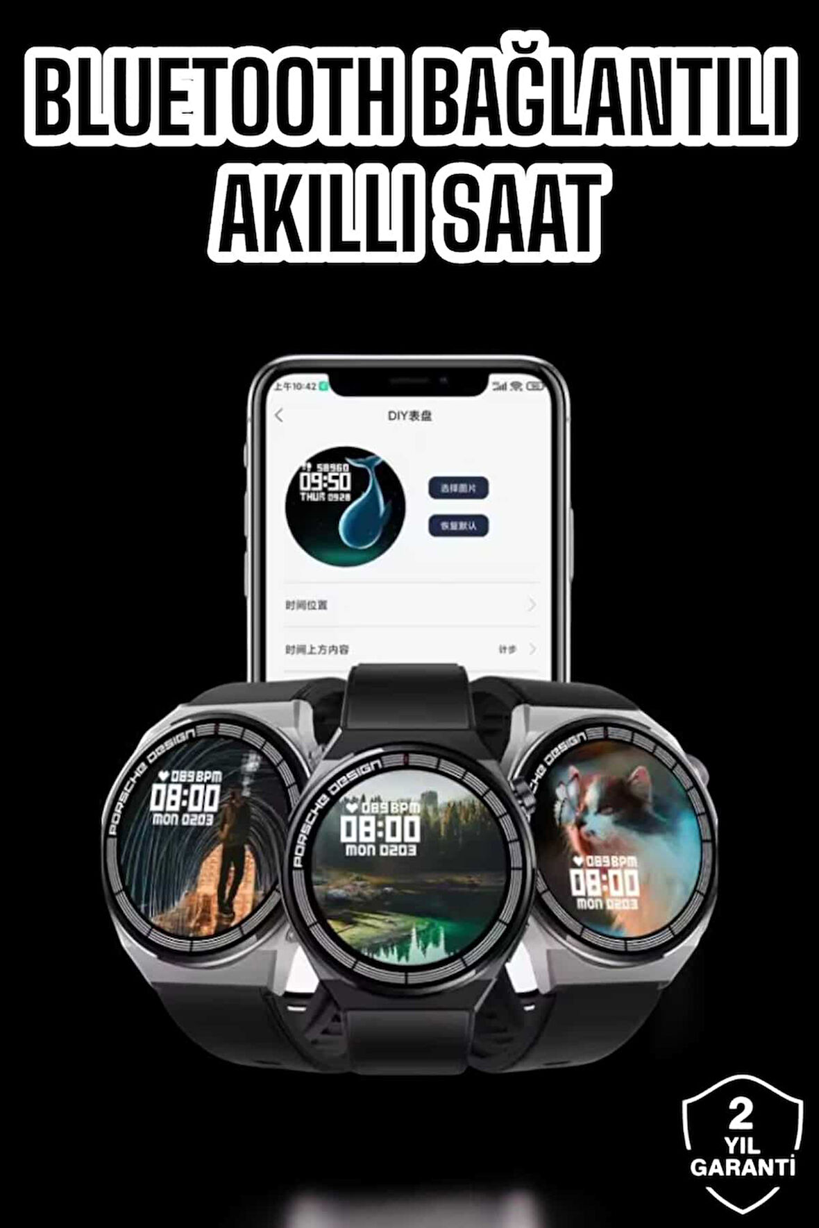 Akıllı Saat GPS VE NFC Özelliği Sesli Görüşme Dokunmstik Ekran