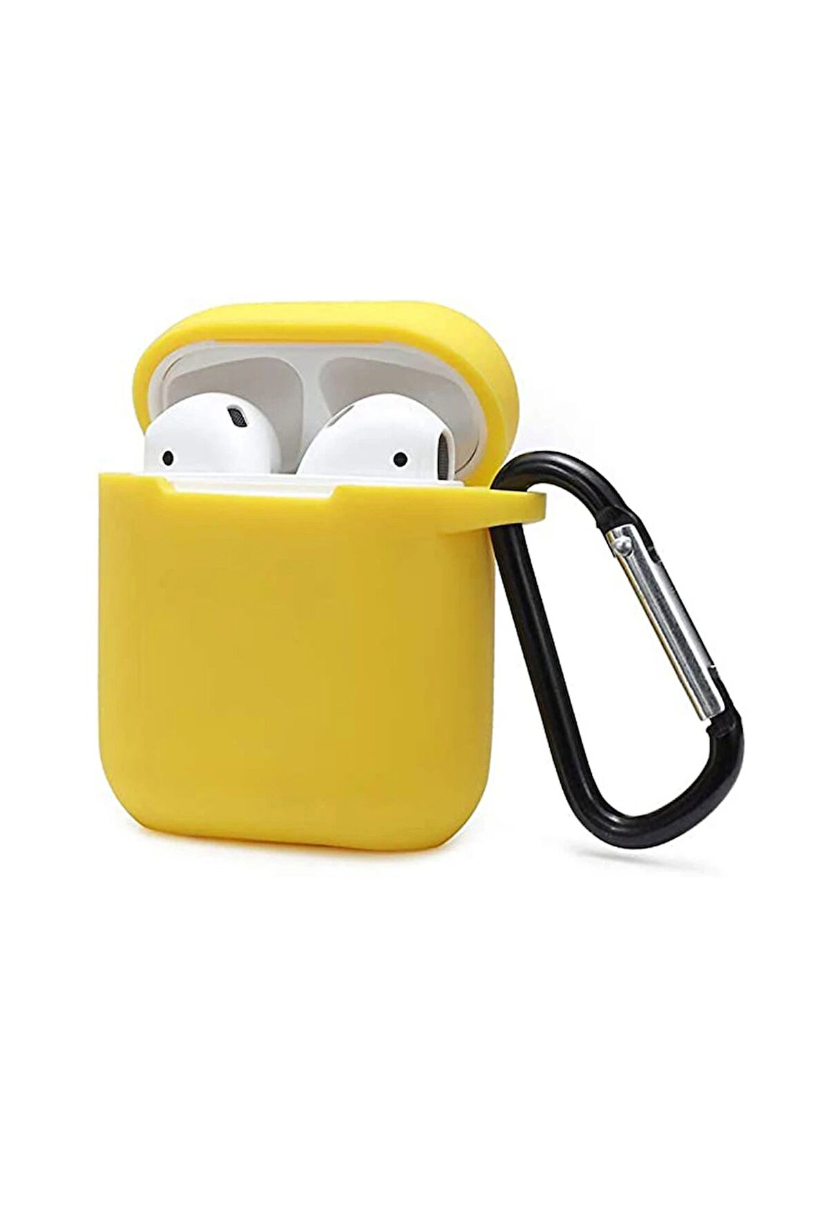 Airpods 2 (2.nesil) Sert Silikon Kılıf - Sarı-(5796)