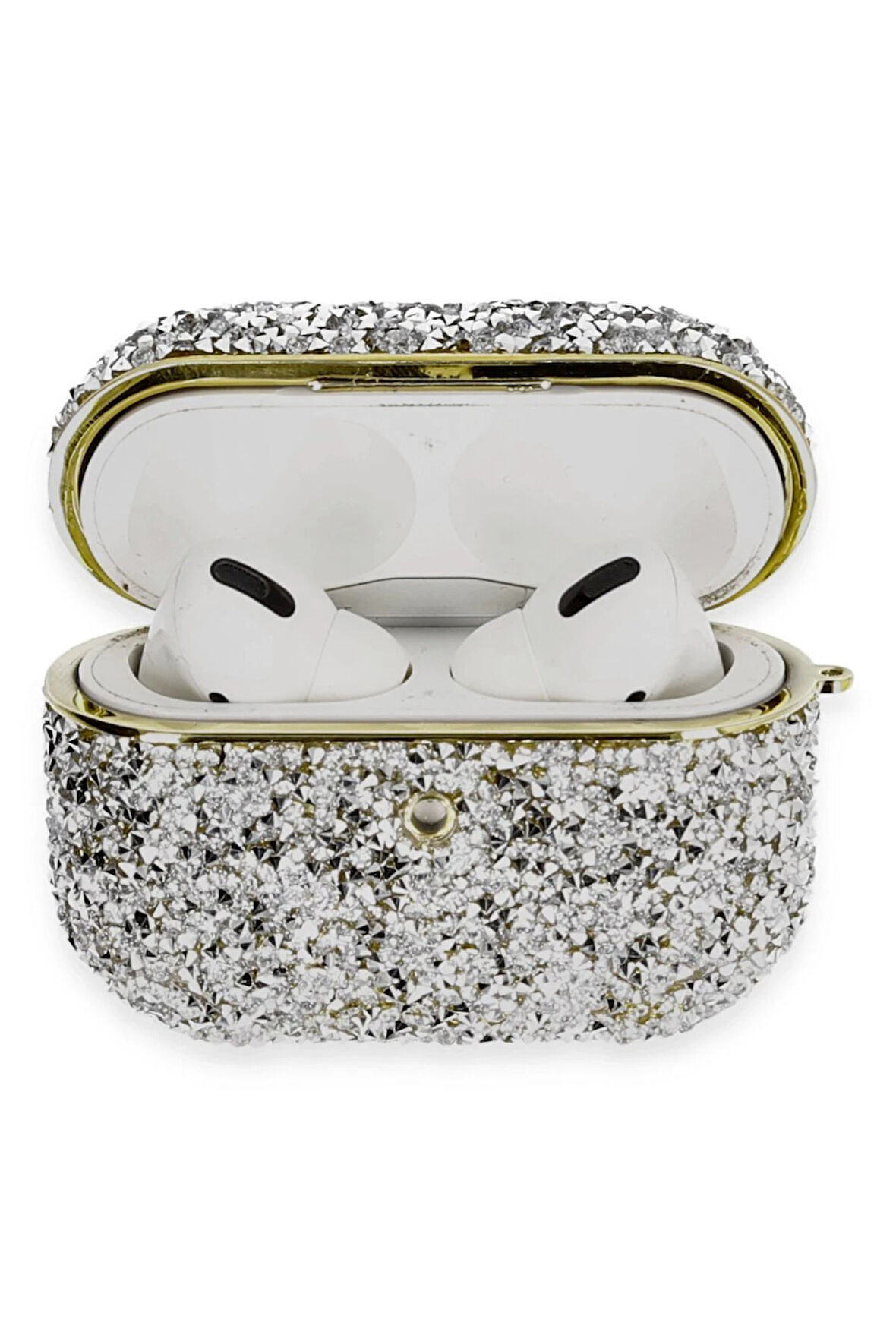 Airpods Pro 2 (2.nesil) Luz Taşlı Kılıf - Mavi-(5796)