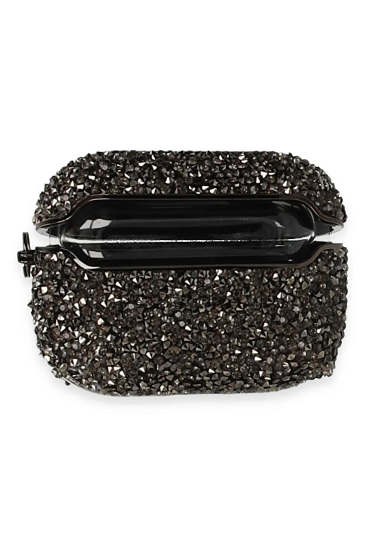 Airpods Pro (1.nesil) Mira Taşlı Kılıf - Siyah-(5796)