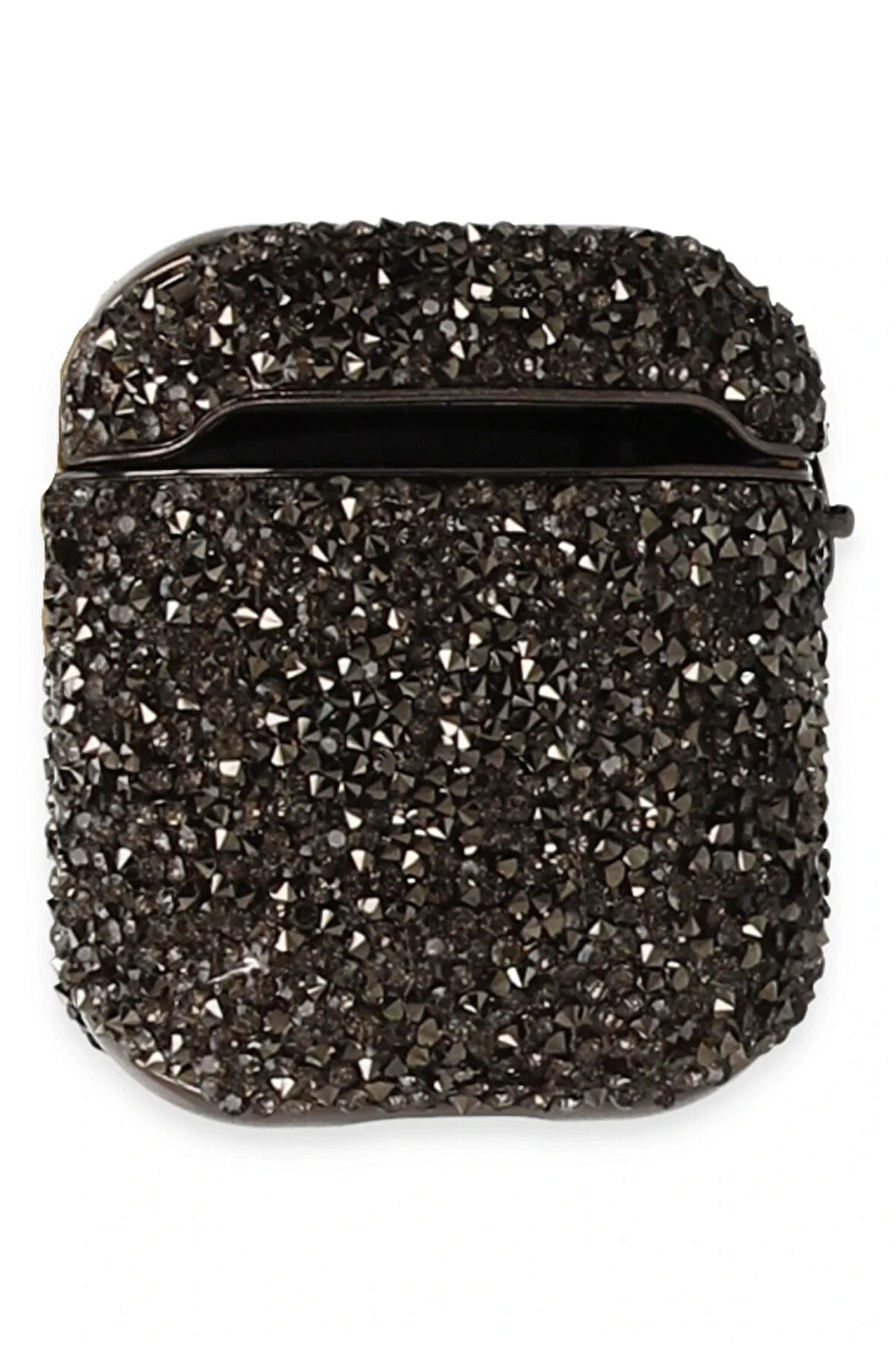 Airpods 2 (2.nesil) Mira Taşlı Kılıf - Siyah-(5796)