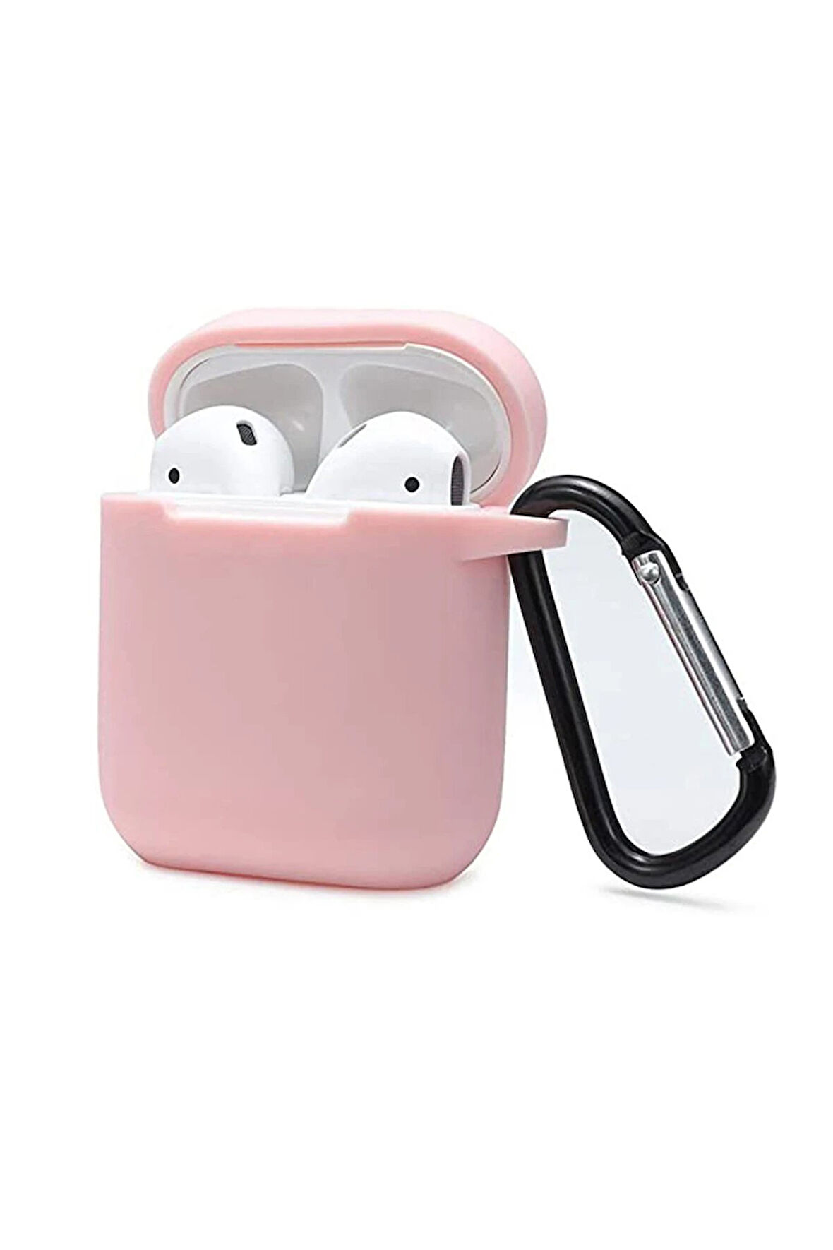 Airpods 2 (2.nesil) Sert Silikon Kılıf - Pudra-(5796)