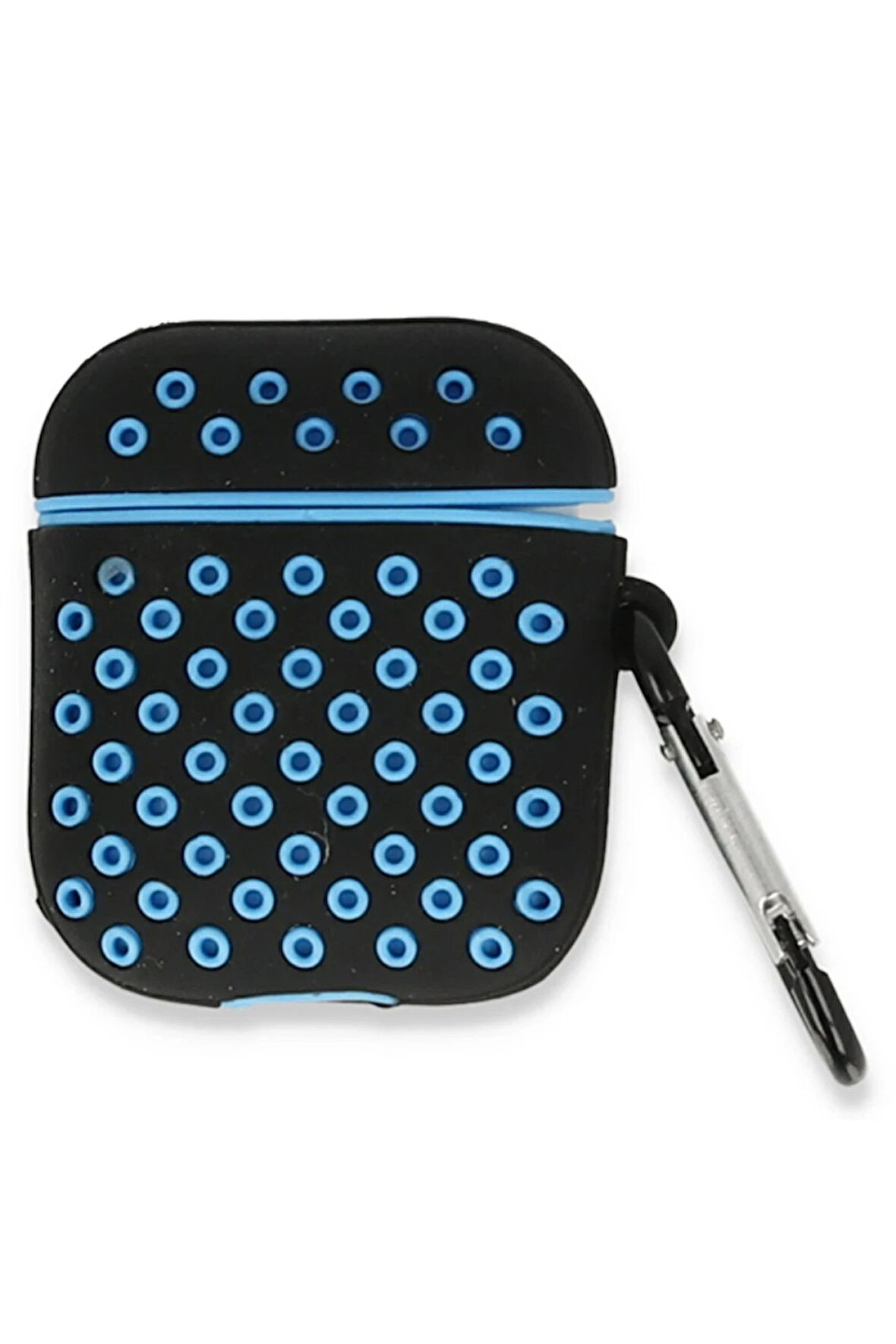 Airpods 2 (2.nesil) Spor Delikli Kılıf - Siyah-Mavi-(5796)