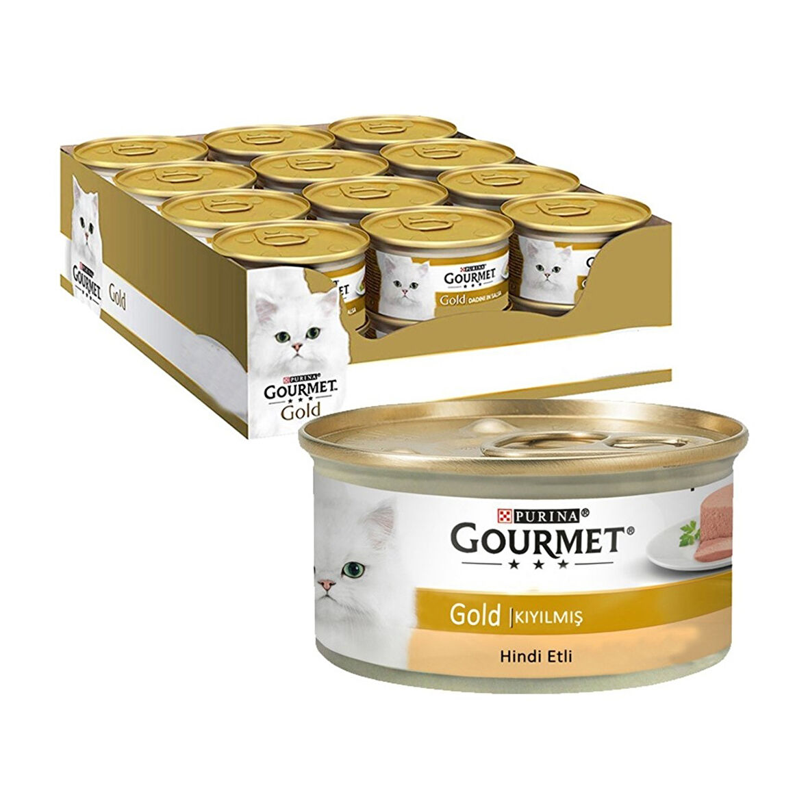 Purina Gourmet Gold Kıyılmış Hindili Yaş Kedi Maması 85GR 24'lü