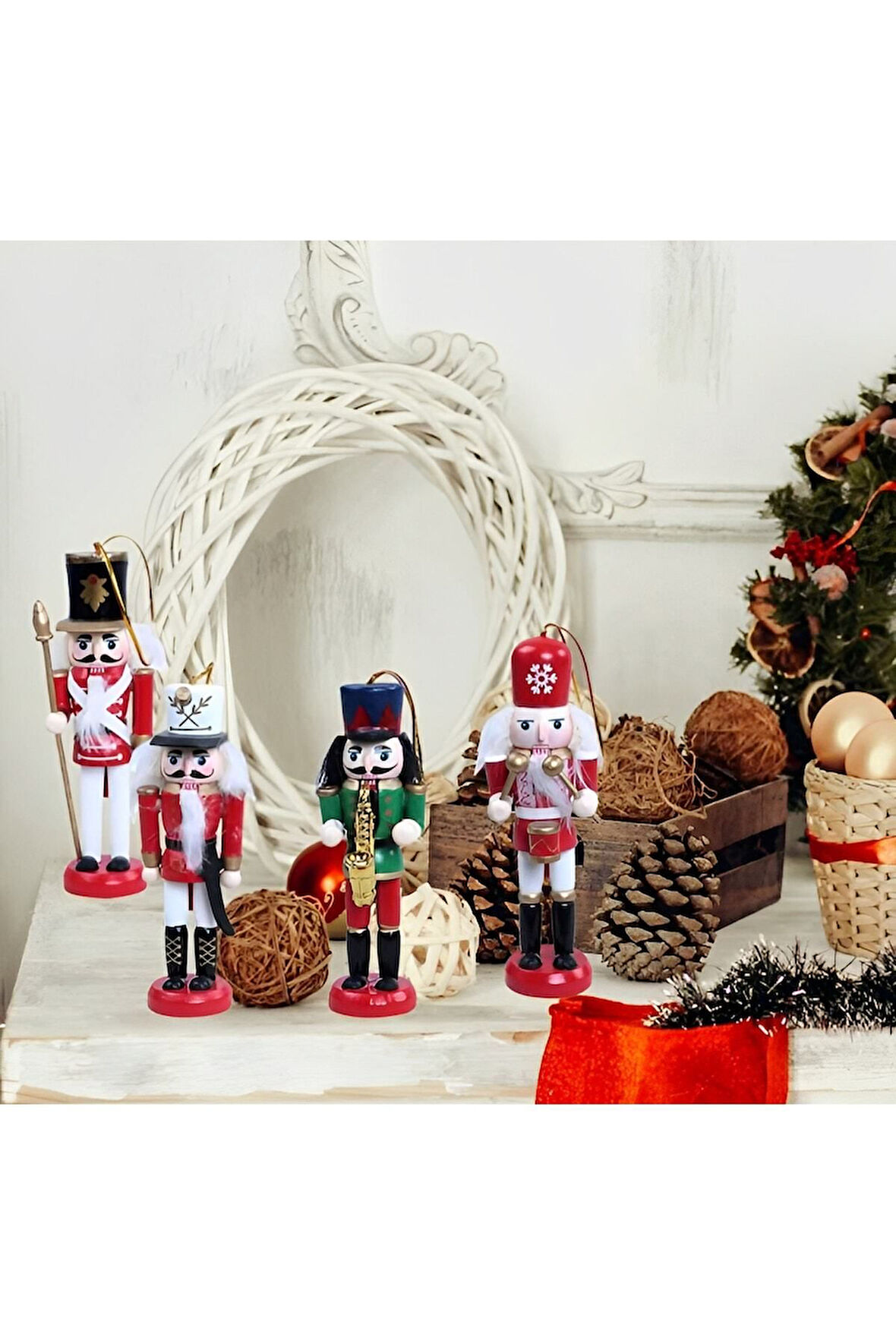 Nutcracker Fındıkkıran Yılbaşı Süsü 12cm 4lü Set