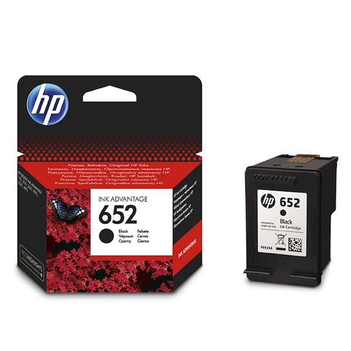 HP 652 SİYAH  ORJİNAL KARTUŞ