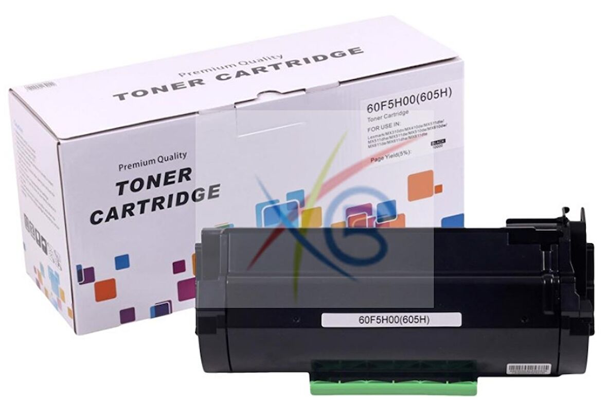 Muadil Toner Lexmark 605H / 60F5H00 SİYAH ÇİPLİ 10000 Sf.