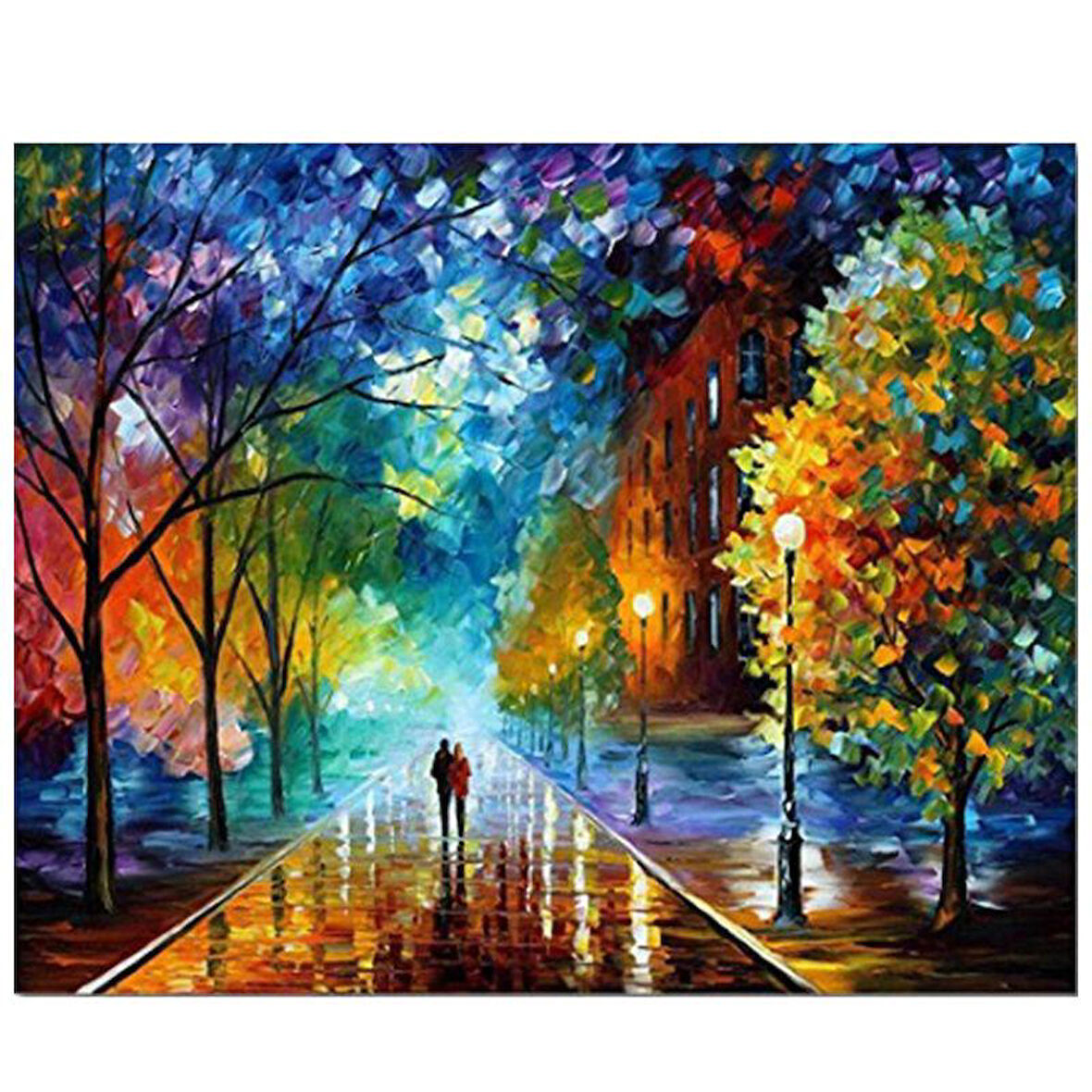 Gece Yürüyüşü Çerçevesiz 70x90 Sayılarla Boyama Hobi Seti