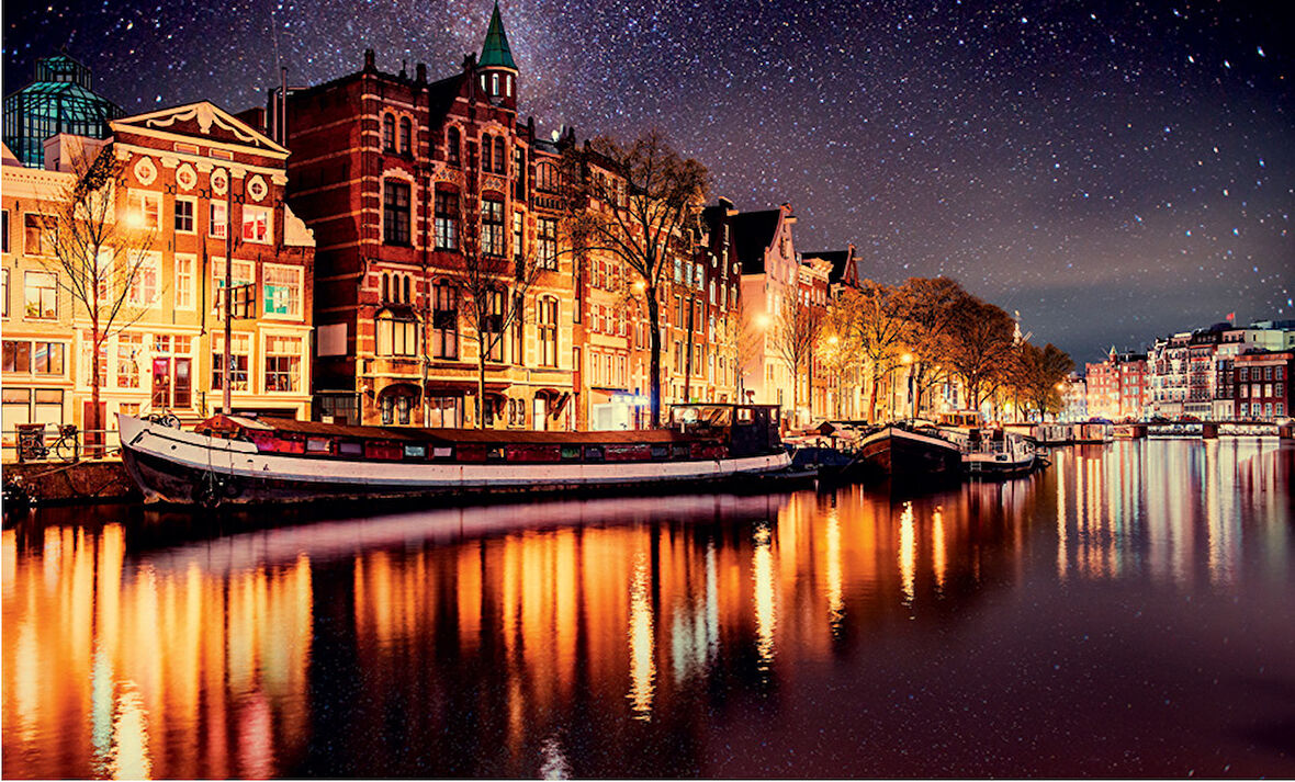 Amsterdam Gecesi Çerçevesiz 90x110 Sayılarla Boyama Hobi Seti