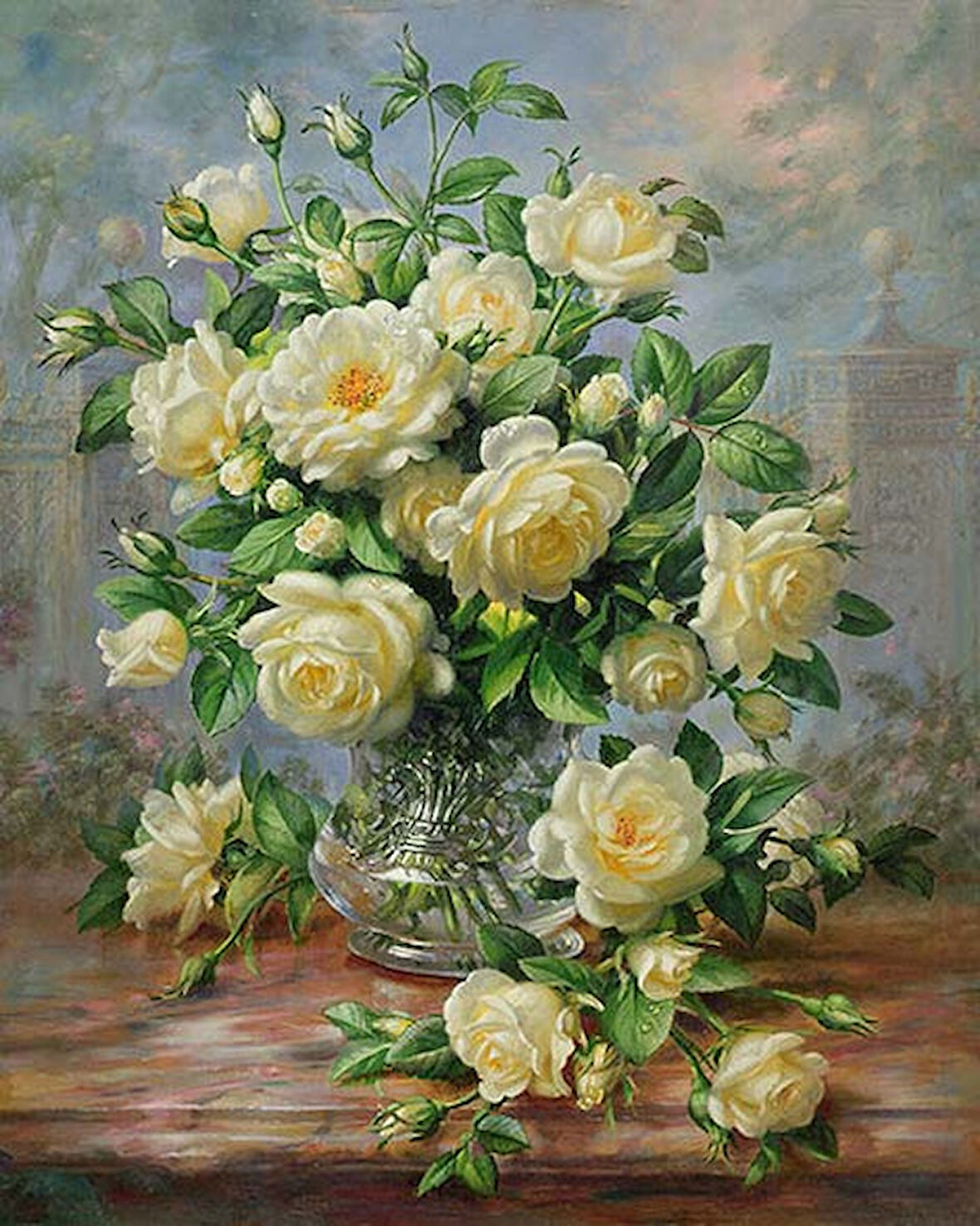 Prenses Diana Çiçekleri Çerçevesiz 40x50 Sayılarla Boyama Hobi Seti
