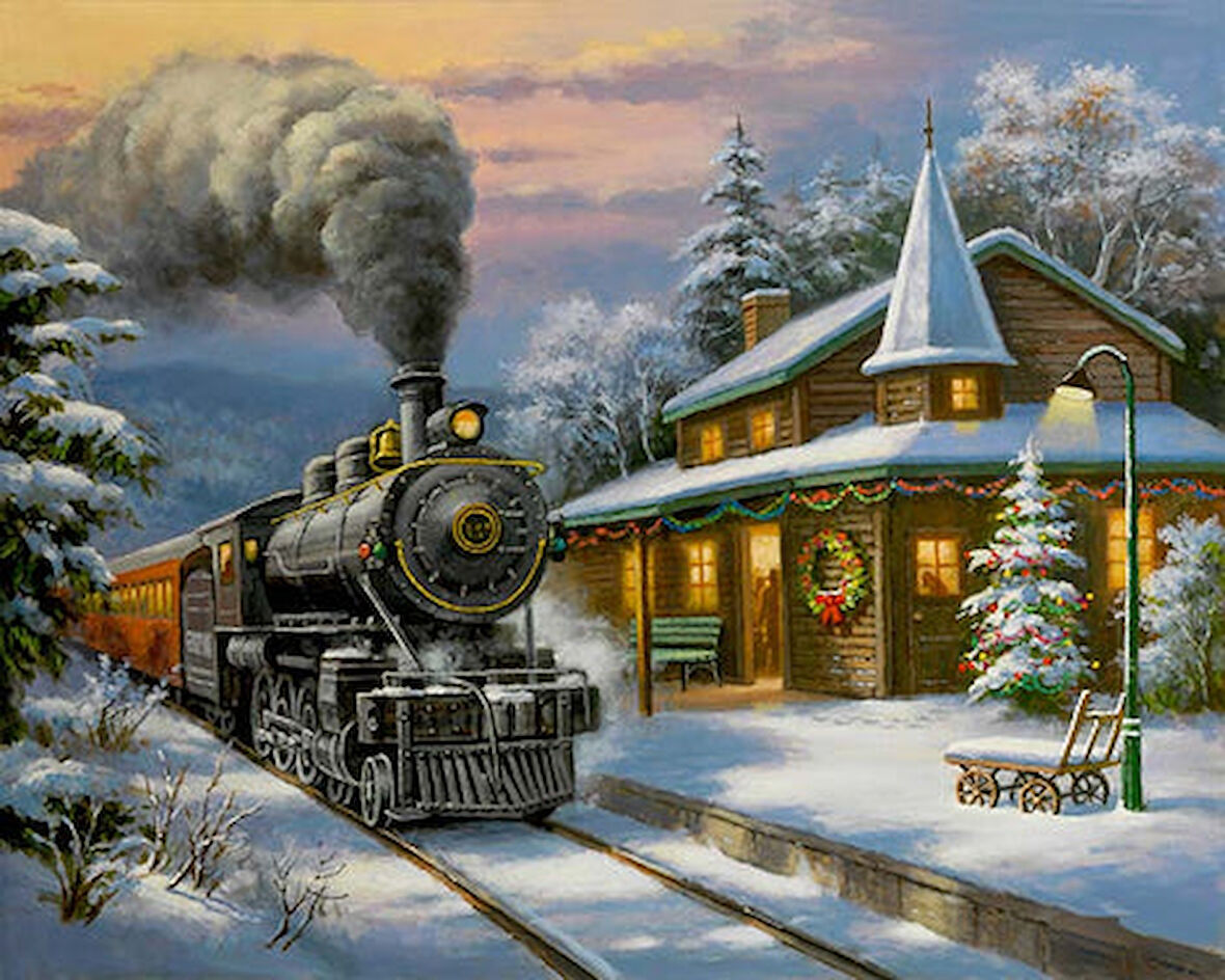 Polar Express Çerçevesiz 40x50 Sayılarla Boyama Hobi Seti