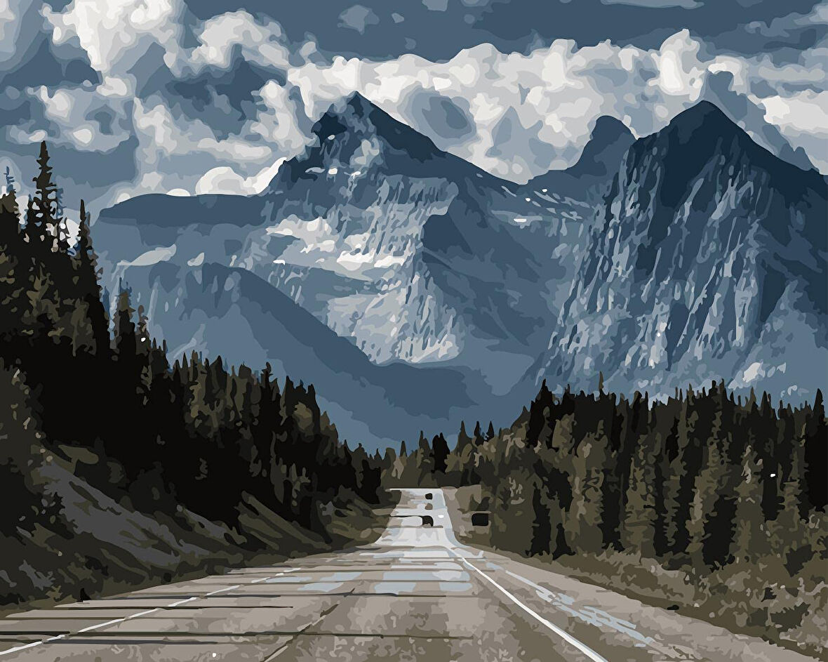 Sonsuz Yol Çerçevesiz 40x50 Sayılarla Boyama Hobi Seti
