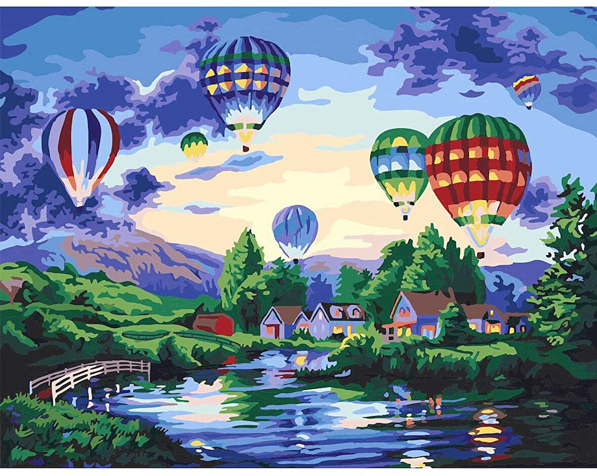 Uçuruk Çerçevesiz 50x65 Sayılarla Boyama Hobi Seti
