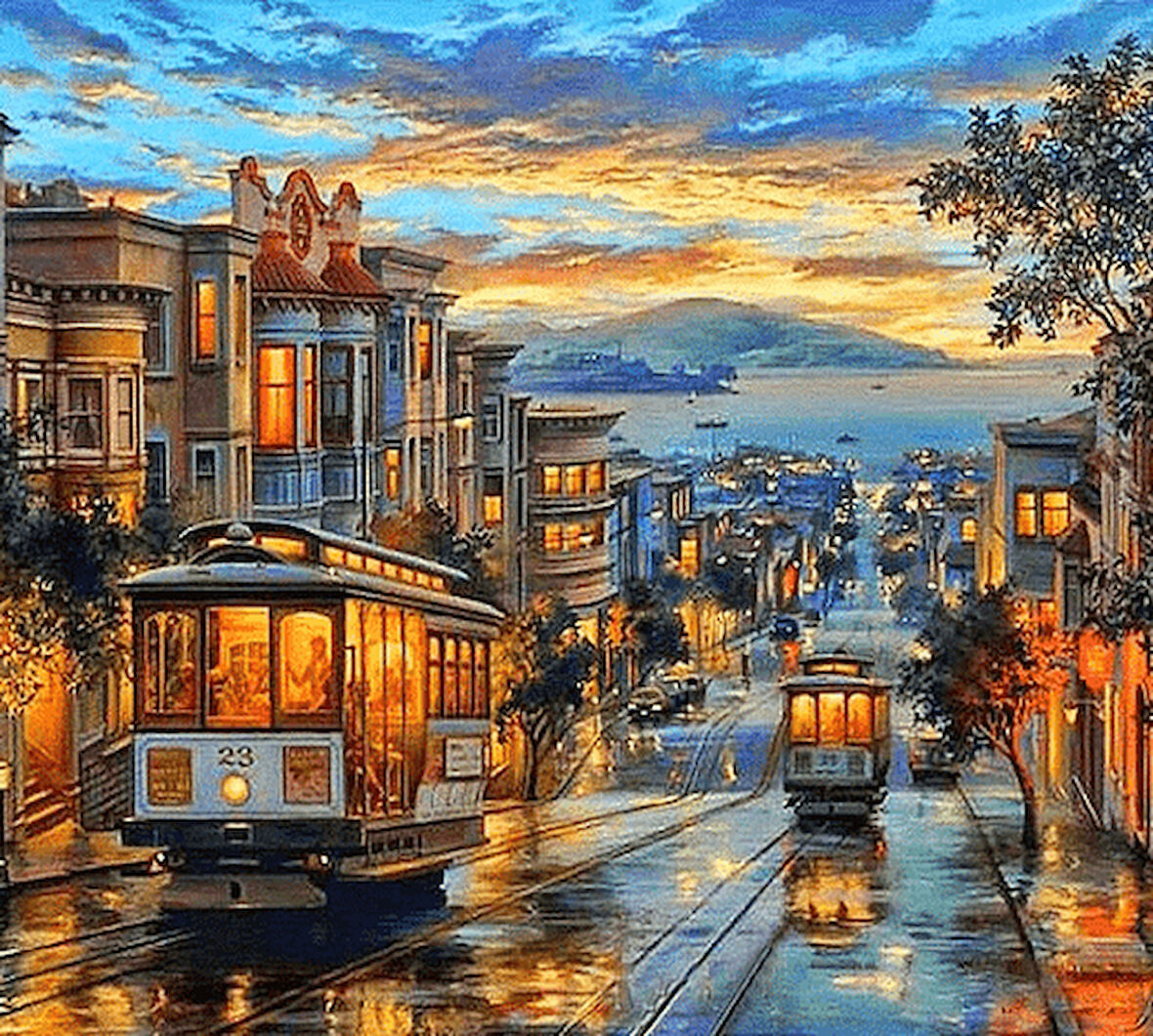 San Francisco Çerçevesiz 50x65 Sayılarla Boyama Hobi Seti