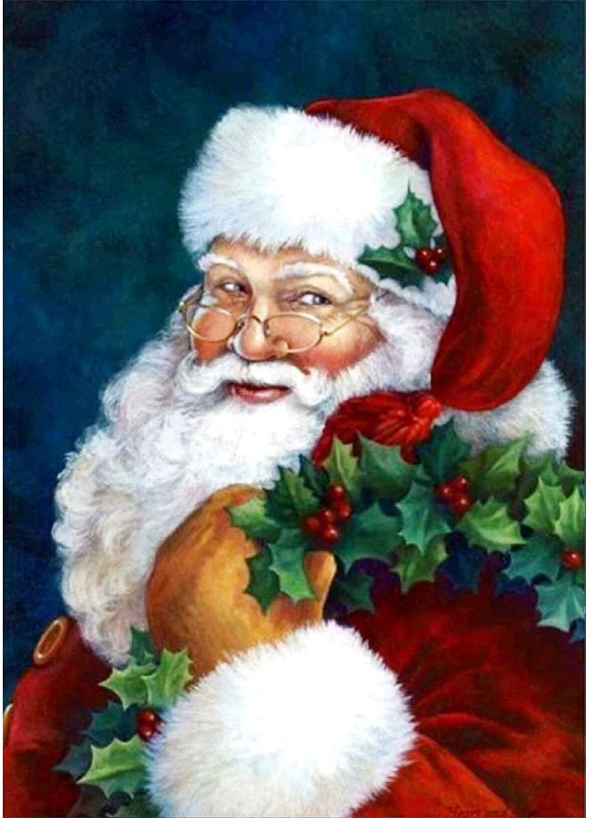 Noel Babası Çerçevesiz 70x90 Sayılarla Boyama Hobi Seti