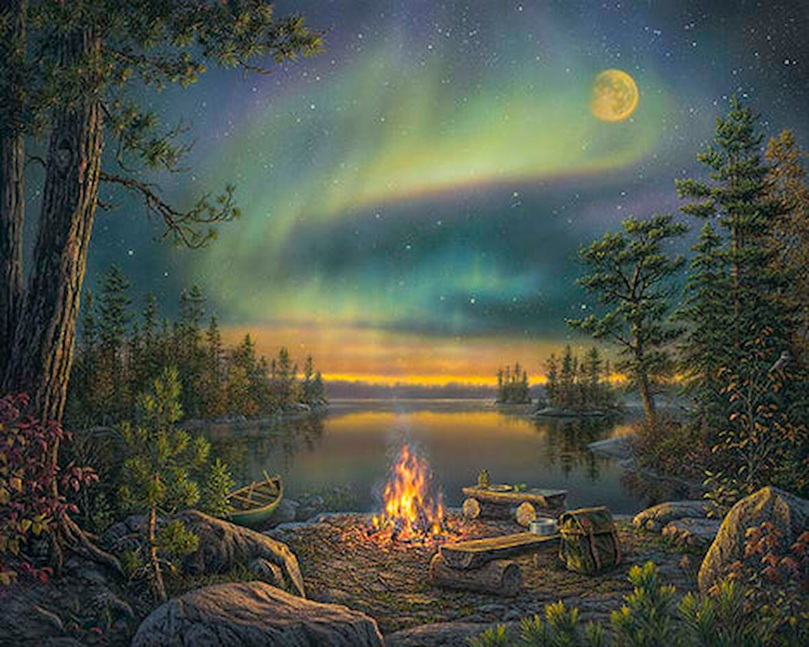 Bir Gece Hatırası Çerçevesiz 90x110 Sayılarla Boyama Hobi Seti