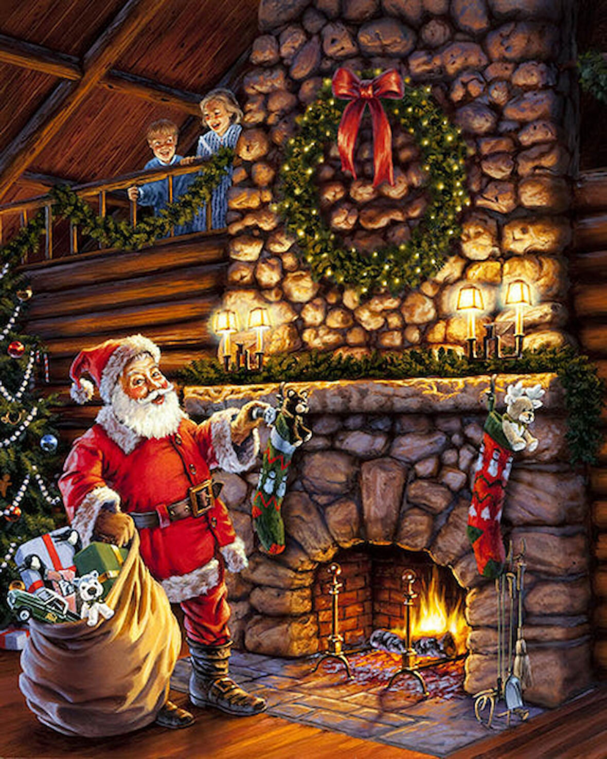 Sürpriz Noel Baba Çerçevesiz 90x110 Sayılarla Boyama Hobi Seti
