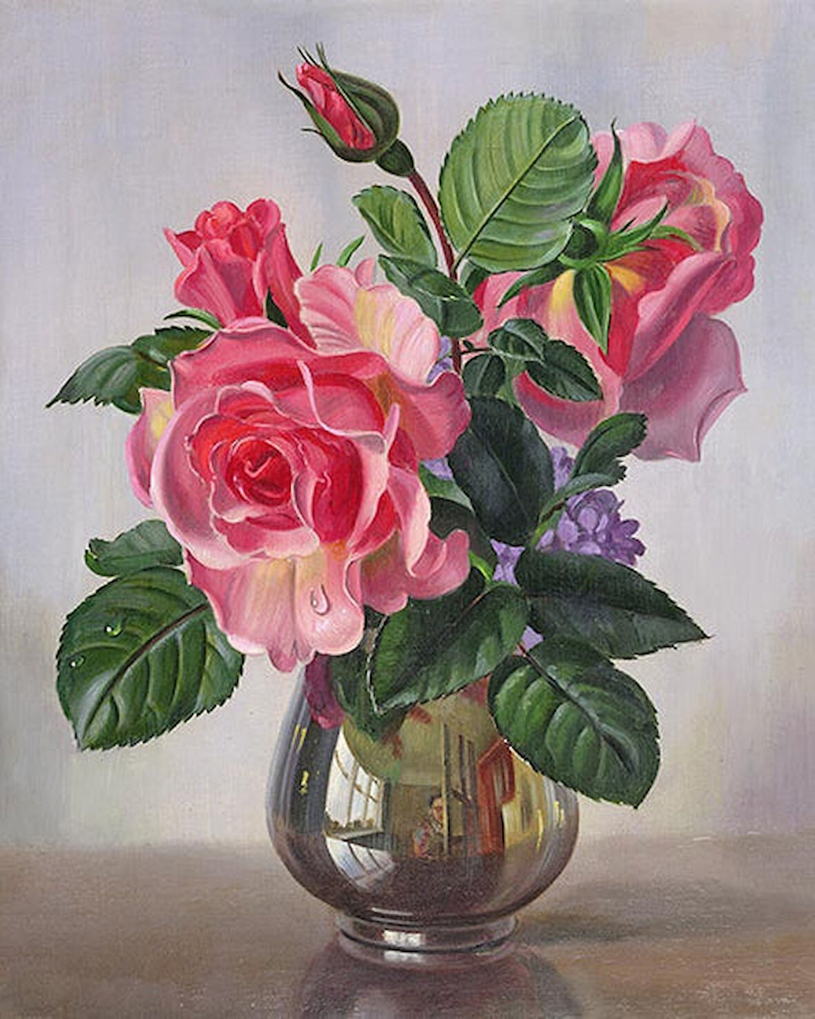Lady Sylvia Gülleri Çerçevesiz 90x110 Sayılarla Boyama Hobi Seti