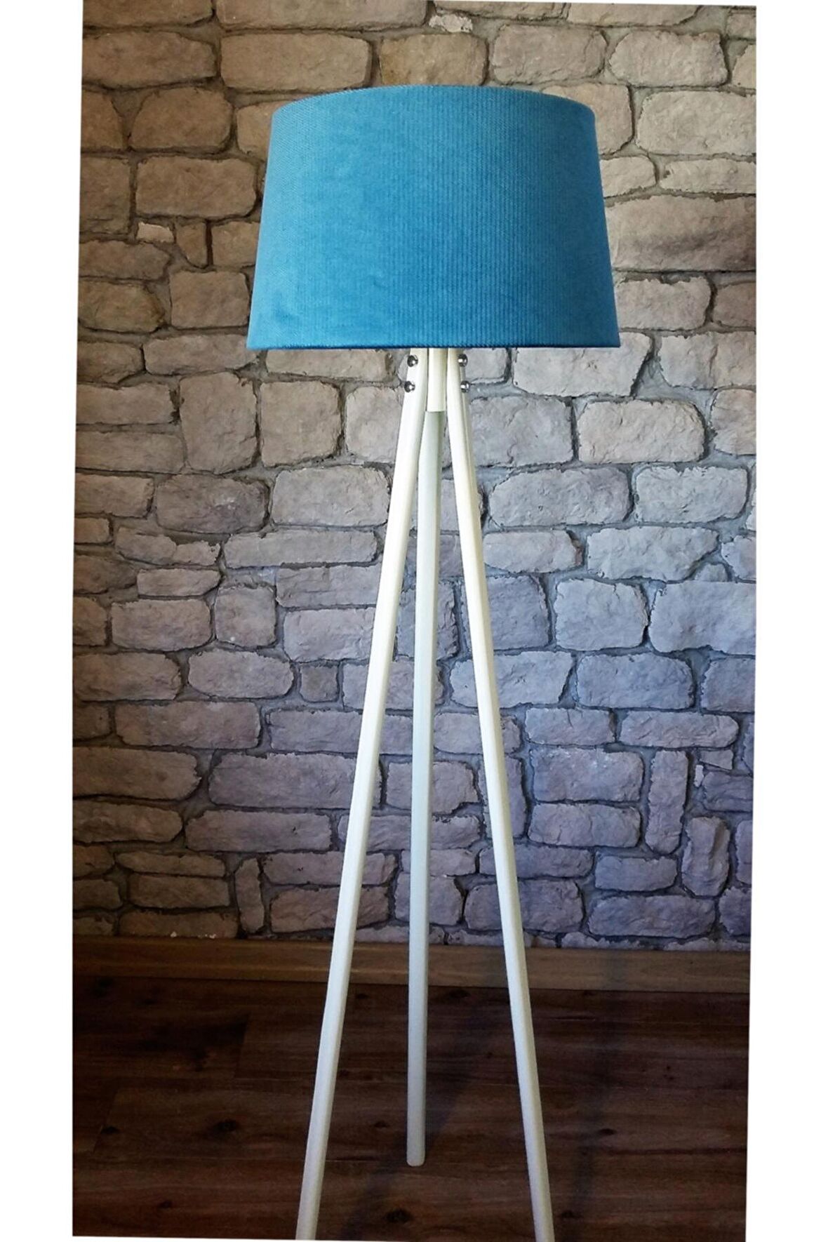 Masif 3 Ayaklı Lambader,tripod ( Turkuaz/beyaz Ayak)